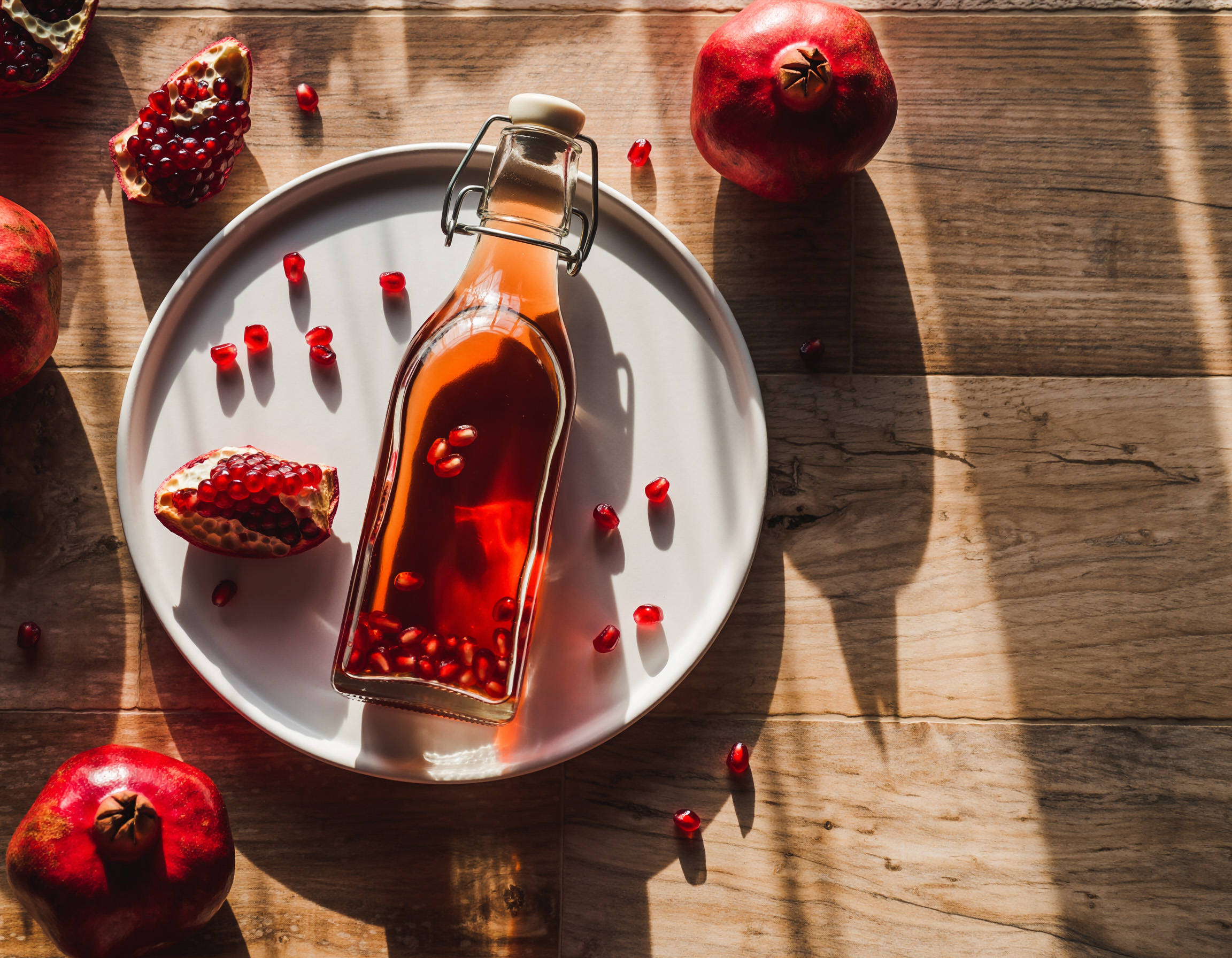 Serviervorschlag: Granatapfelessig selbst gemacht