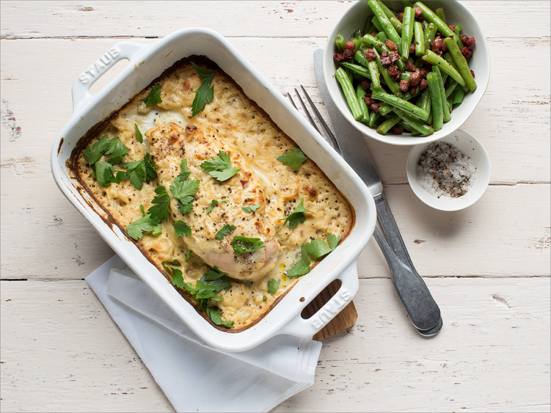 Zwiebel-Sahne-Hähnchen