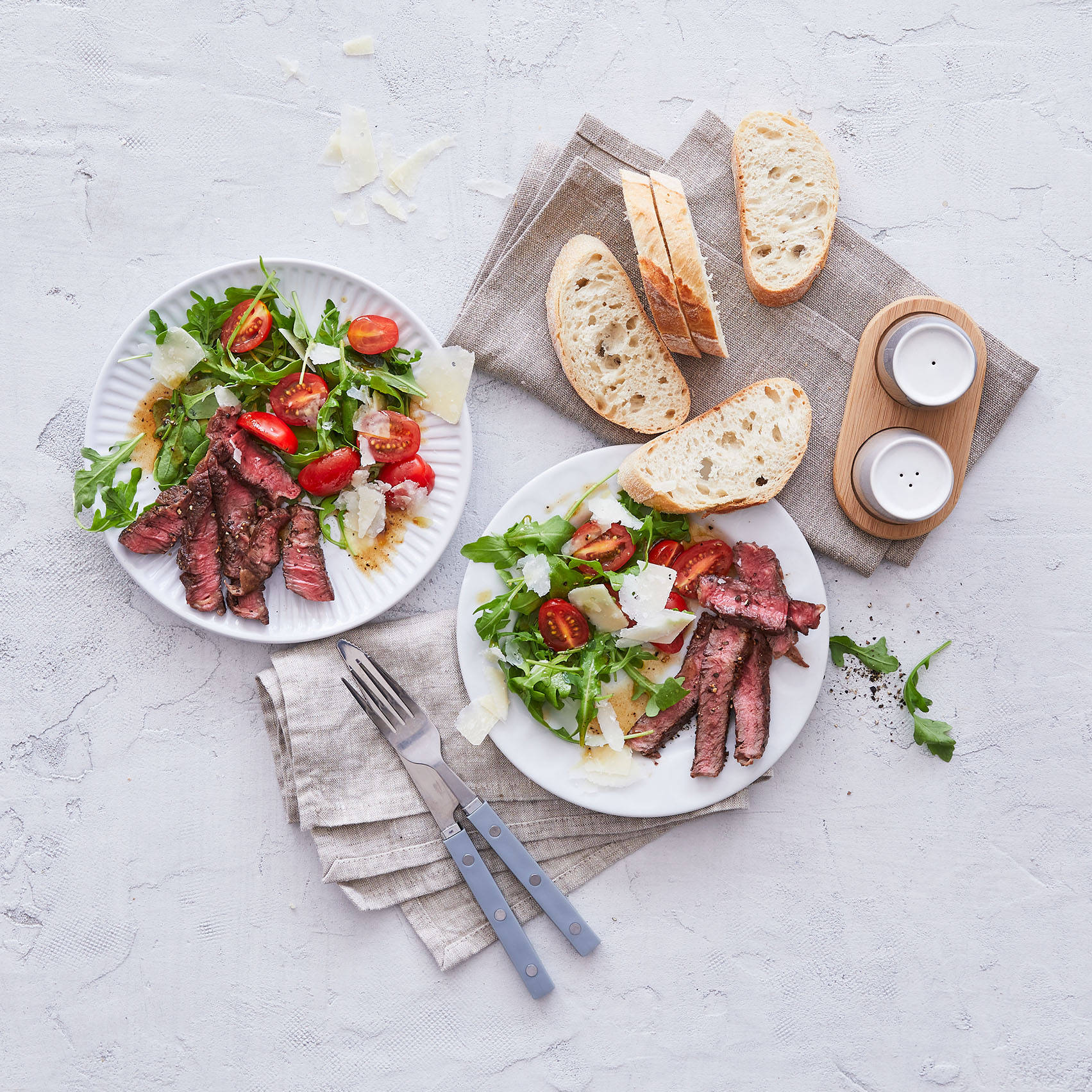 Tagliata di Manzo – gebratenes Rindfleisch auf Rucola 