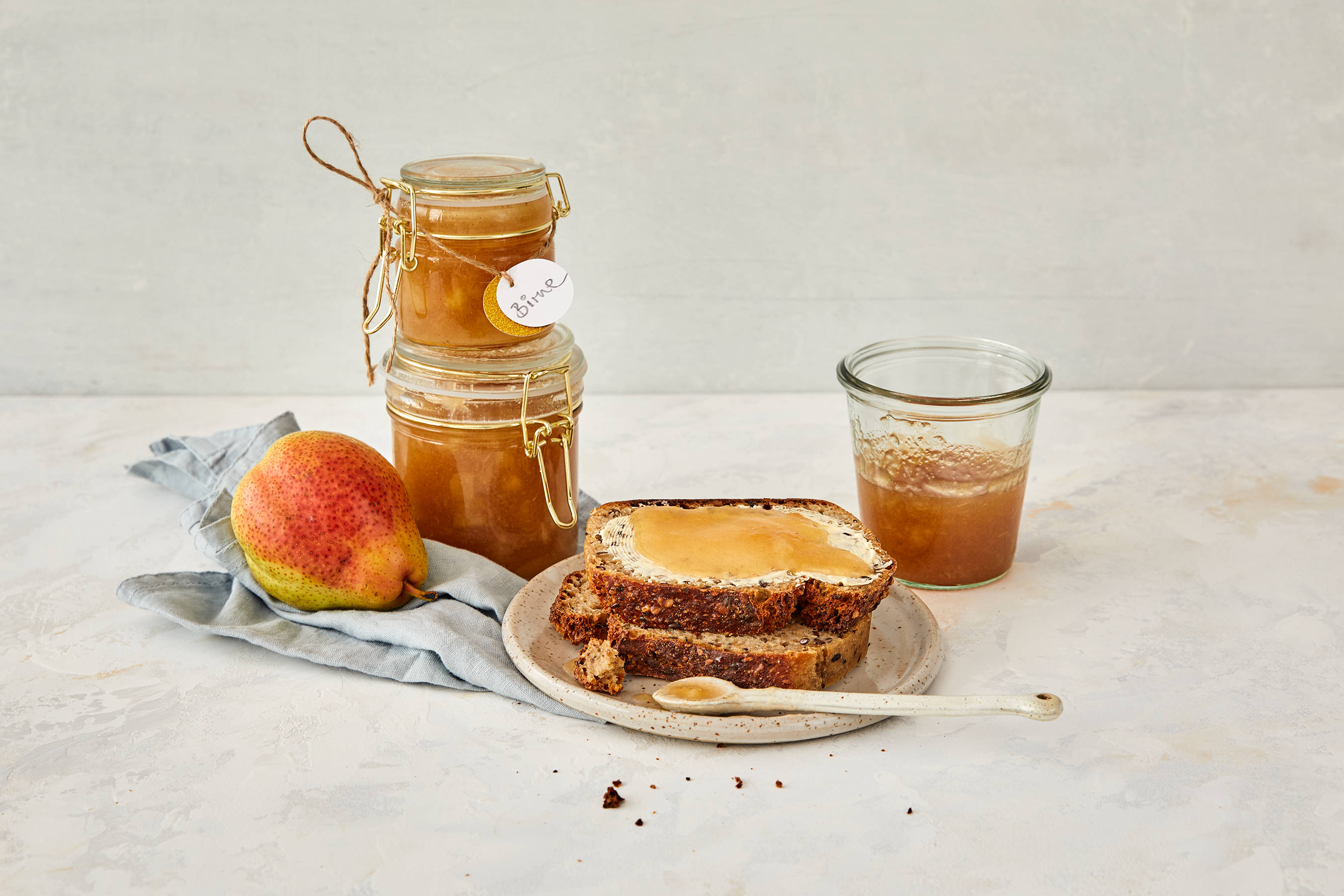 Serviervorschlag: Birnenmarmelade