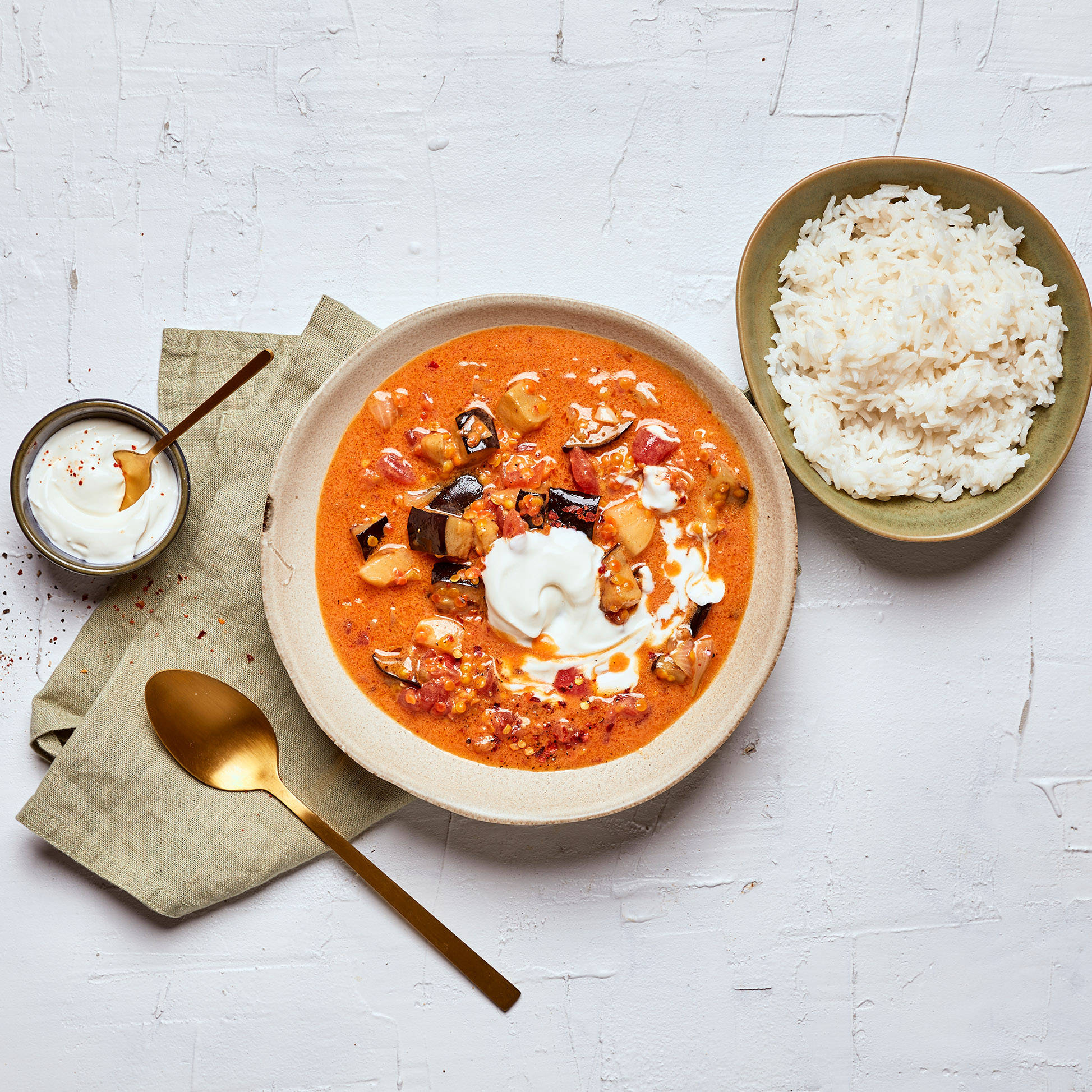 Auberginen-Linsen-Curry