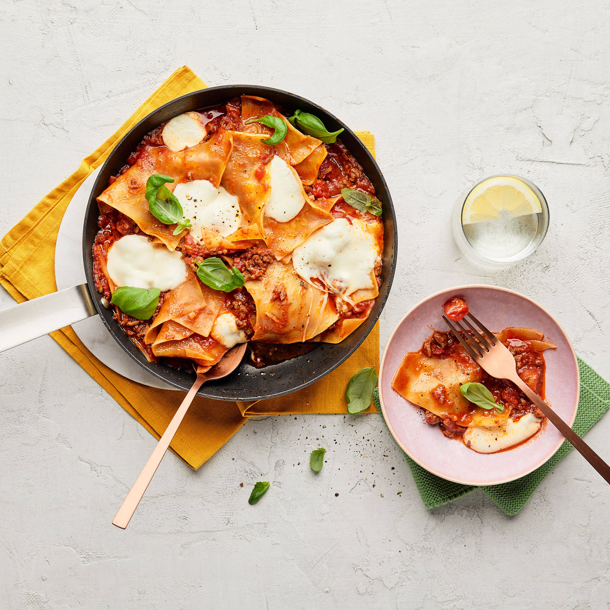 Lasagne in der Pfanne