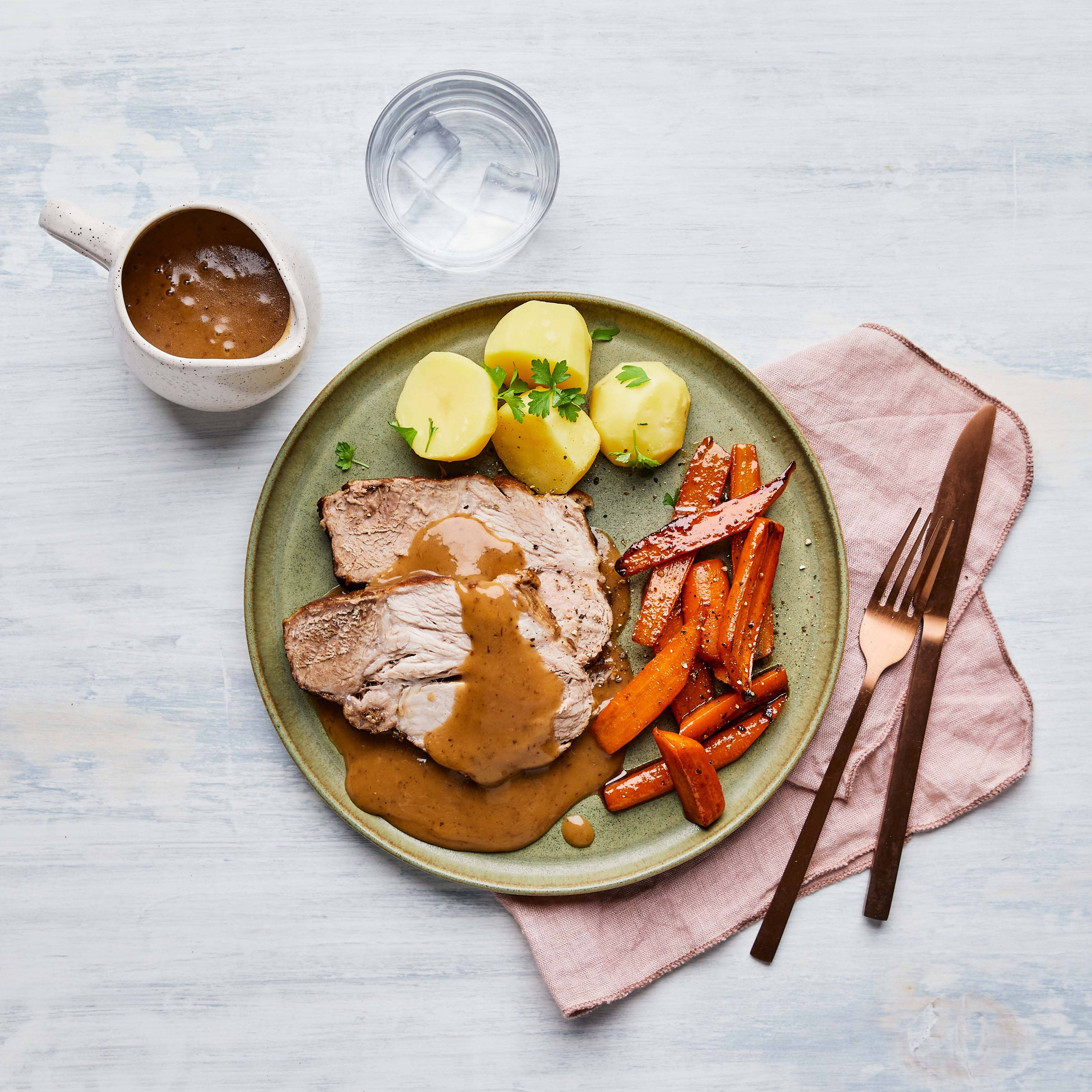 Nackenbraten in Biersauce