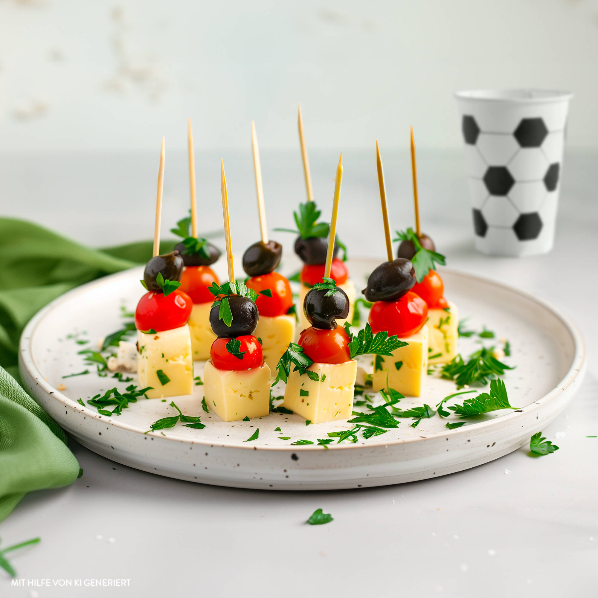 Serviervorschlag: Käse-Spieße