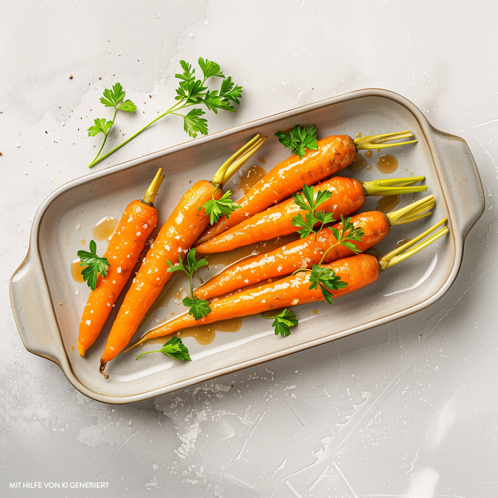 Serviervorschlag: Glasierte Möhren