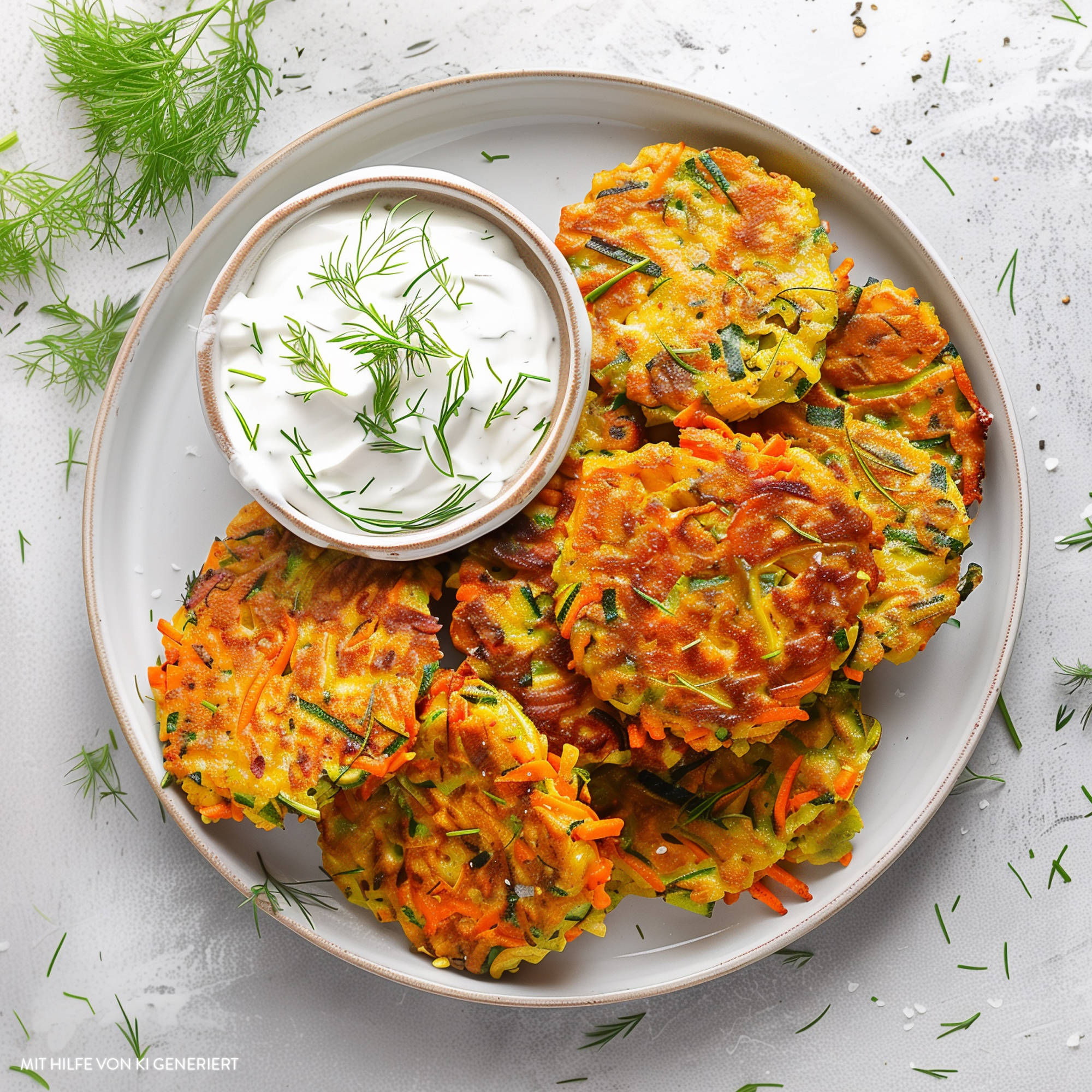 Serviervorschlag: Gemüsepuffer