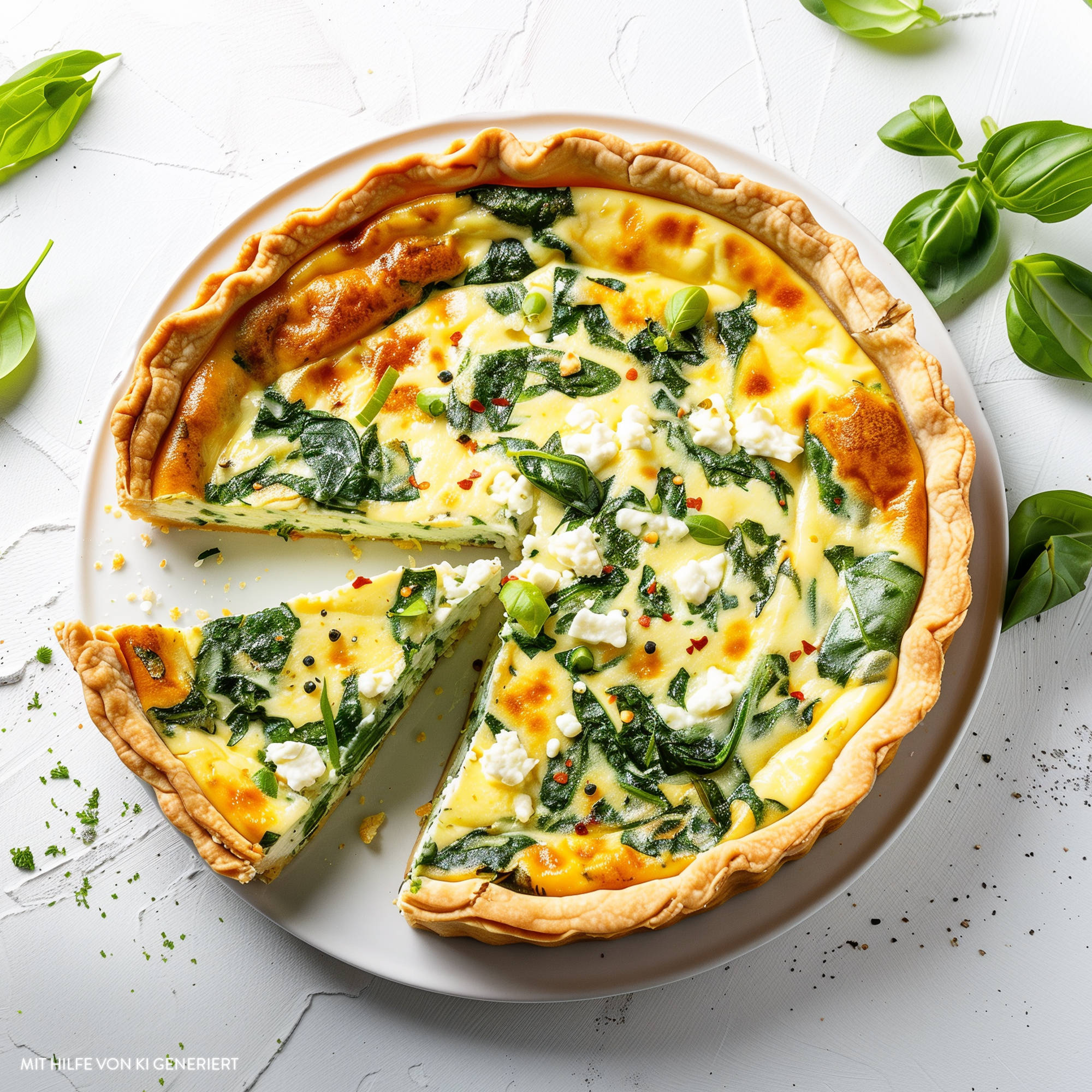 Spinat-Feta-Quiche