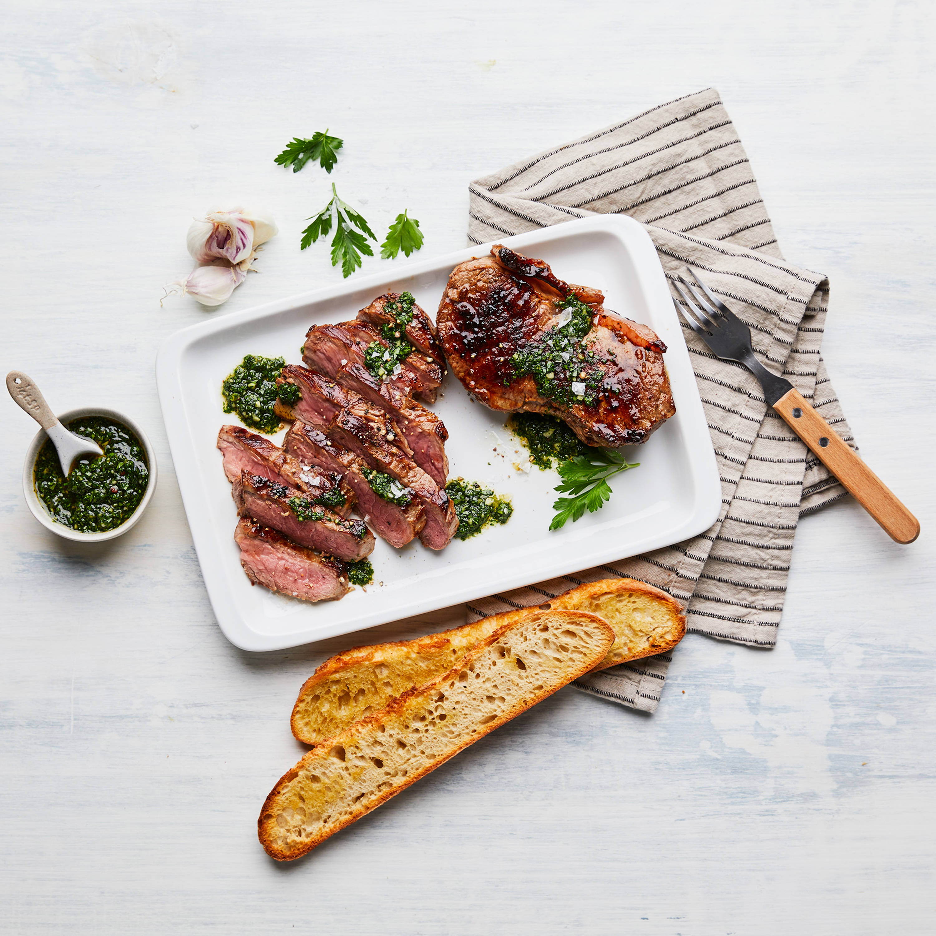 Rumpsteak mit Chimichurri-Sauce