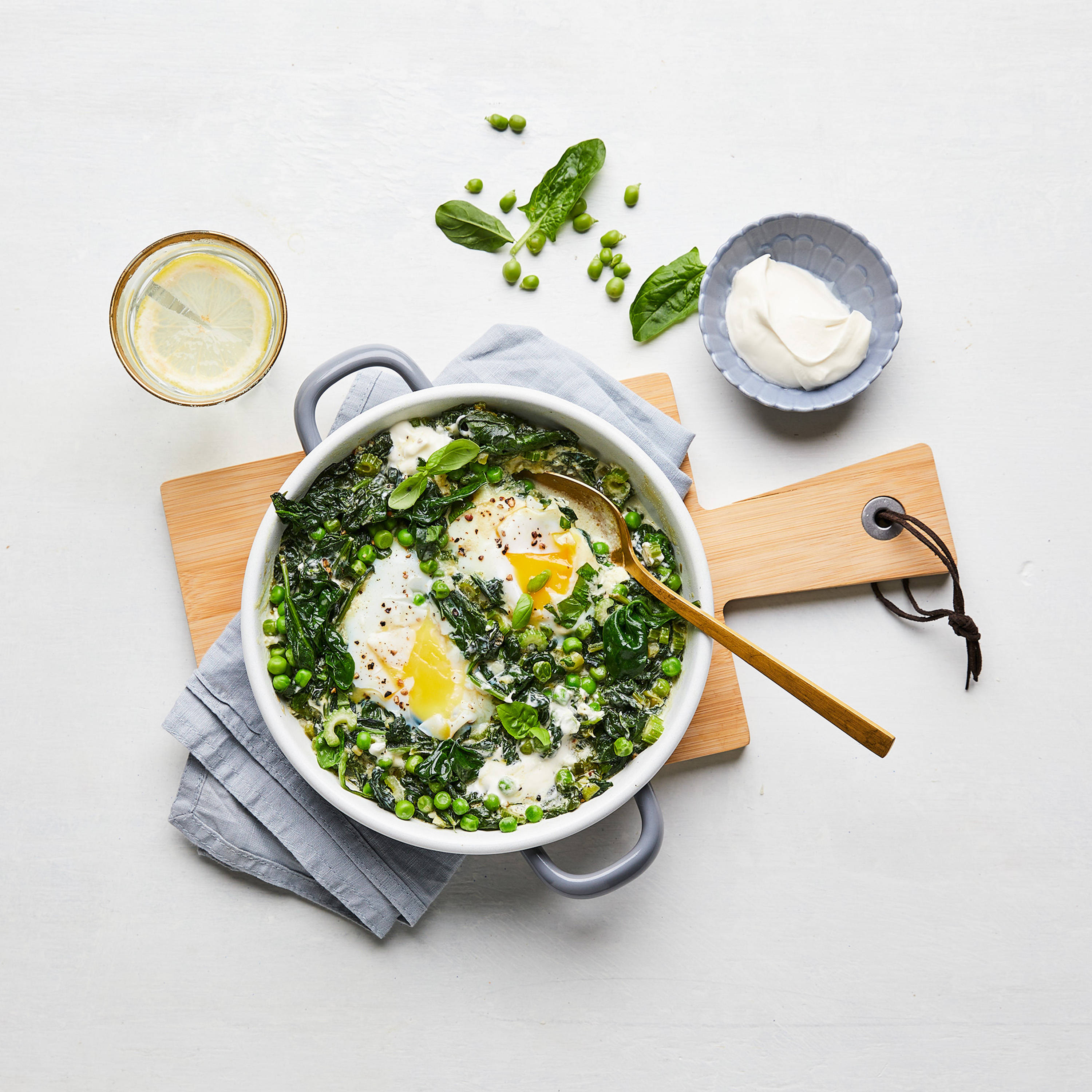 Serviervorschlag: One Pot Grünes Shakshuka
