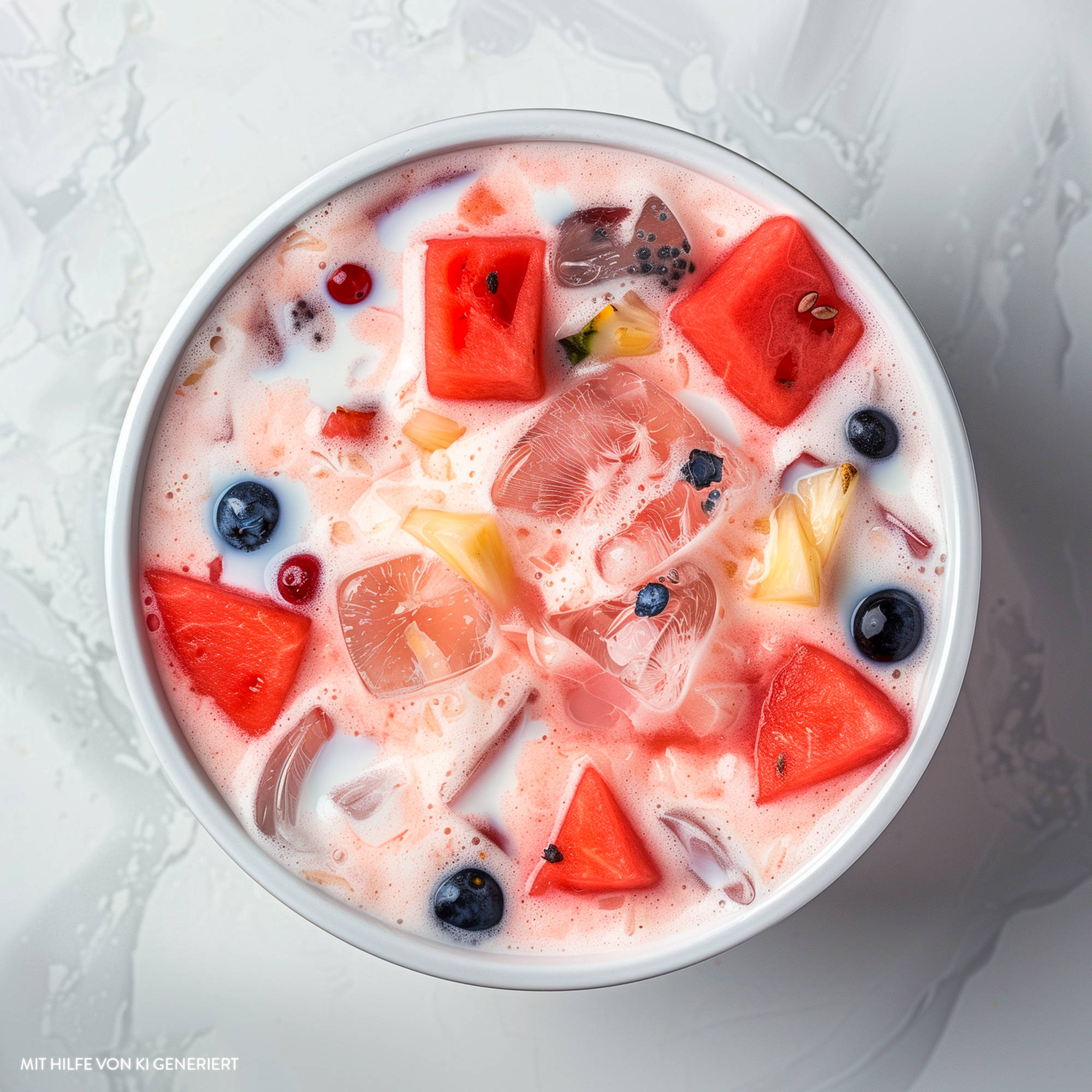 Hwachae – koreanische Wassermelonen-Kaltschale