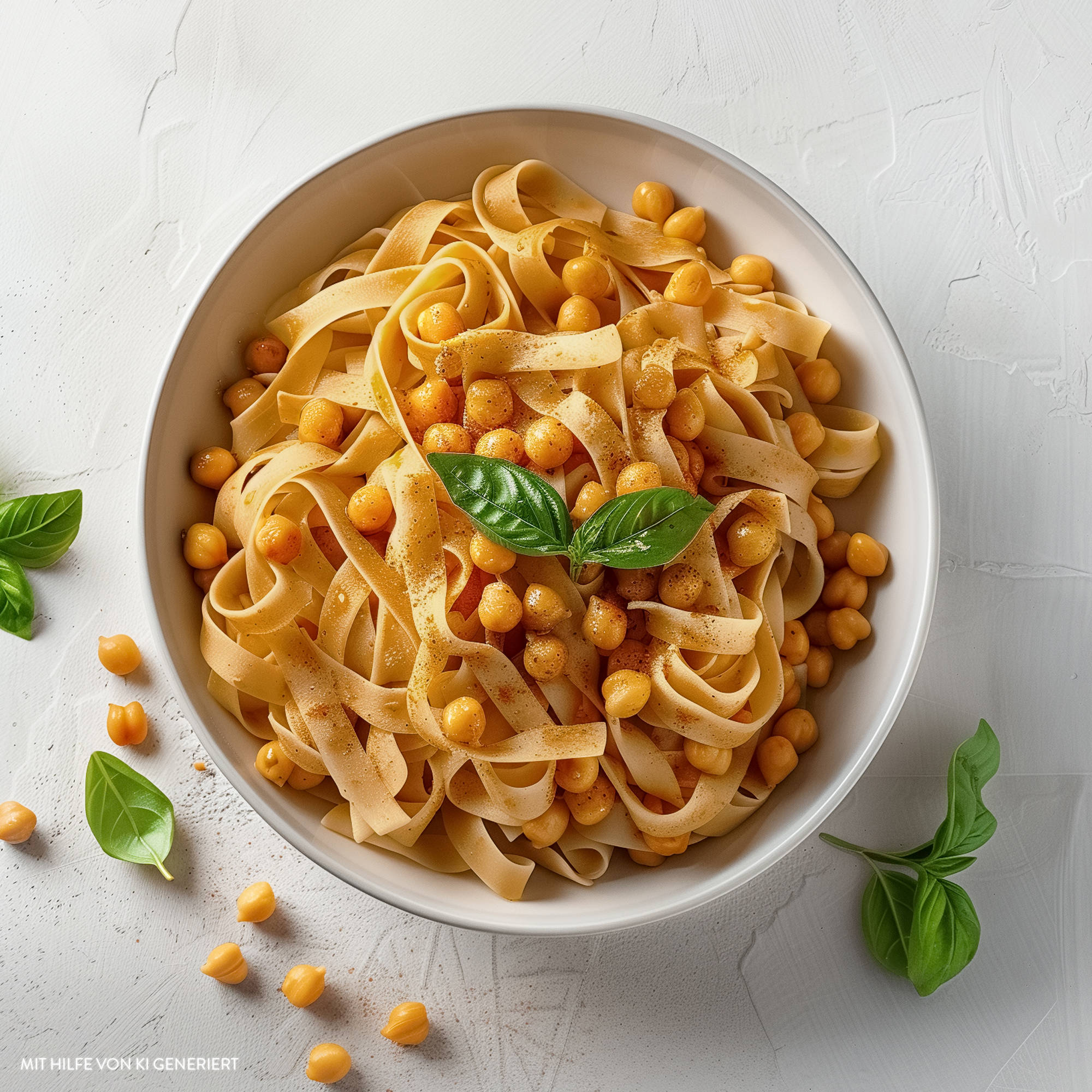 Serviervorschlag: Kichererbsen-Pasta