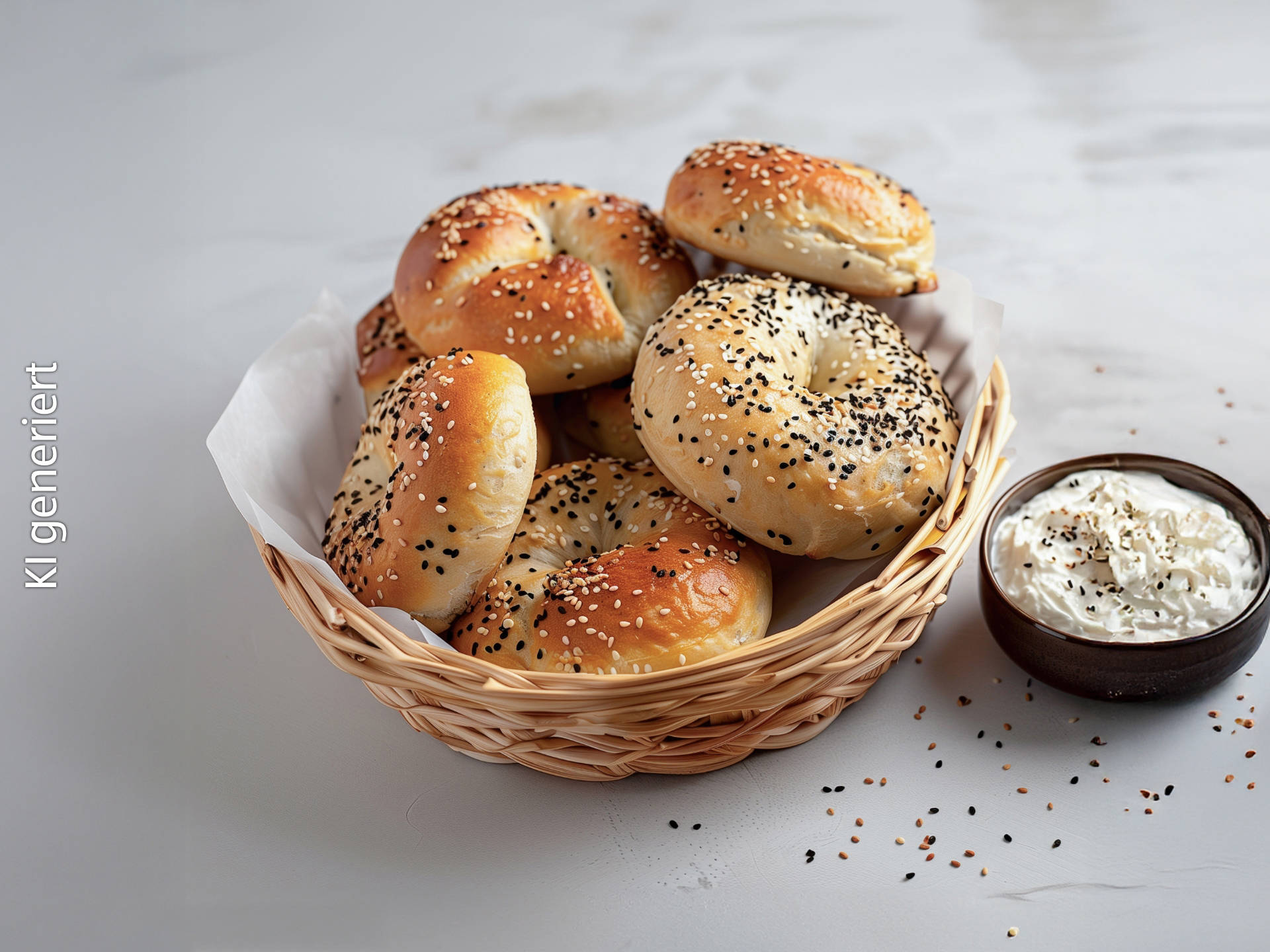 Serviervorschlag: 3-Zutaten-Bagel 
