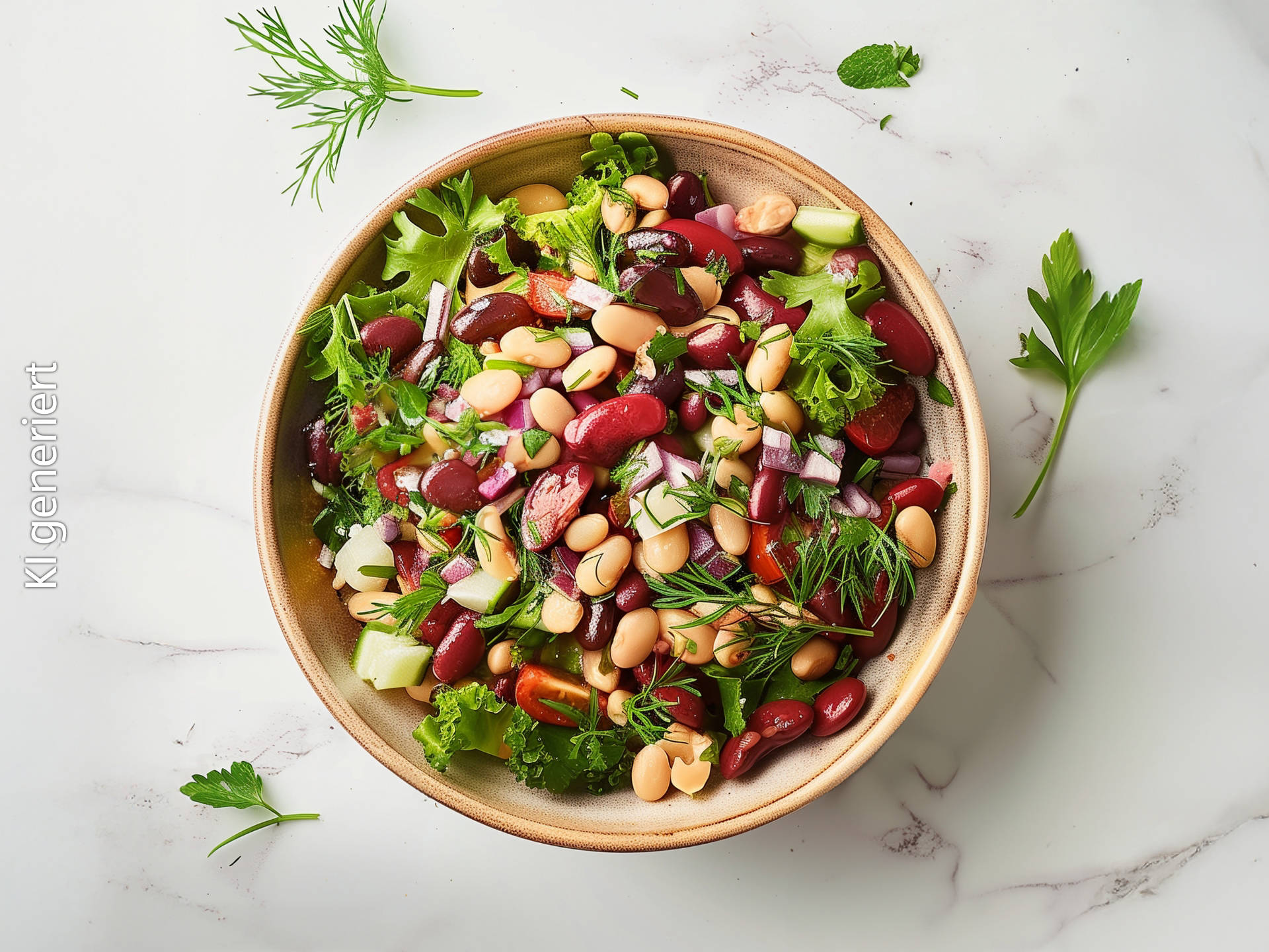 Serviervorschlag: Dense Bean Salad (mediterraner Bohnensalat) 
