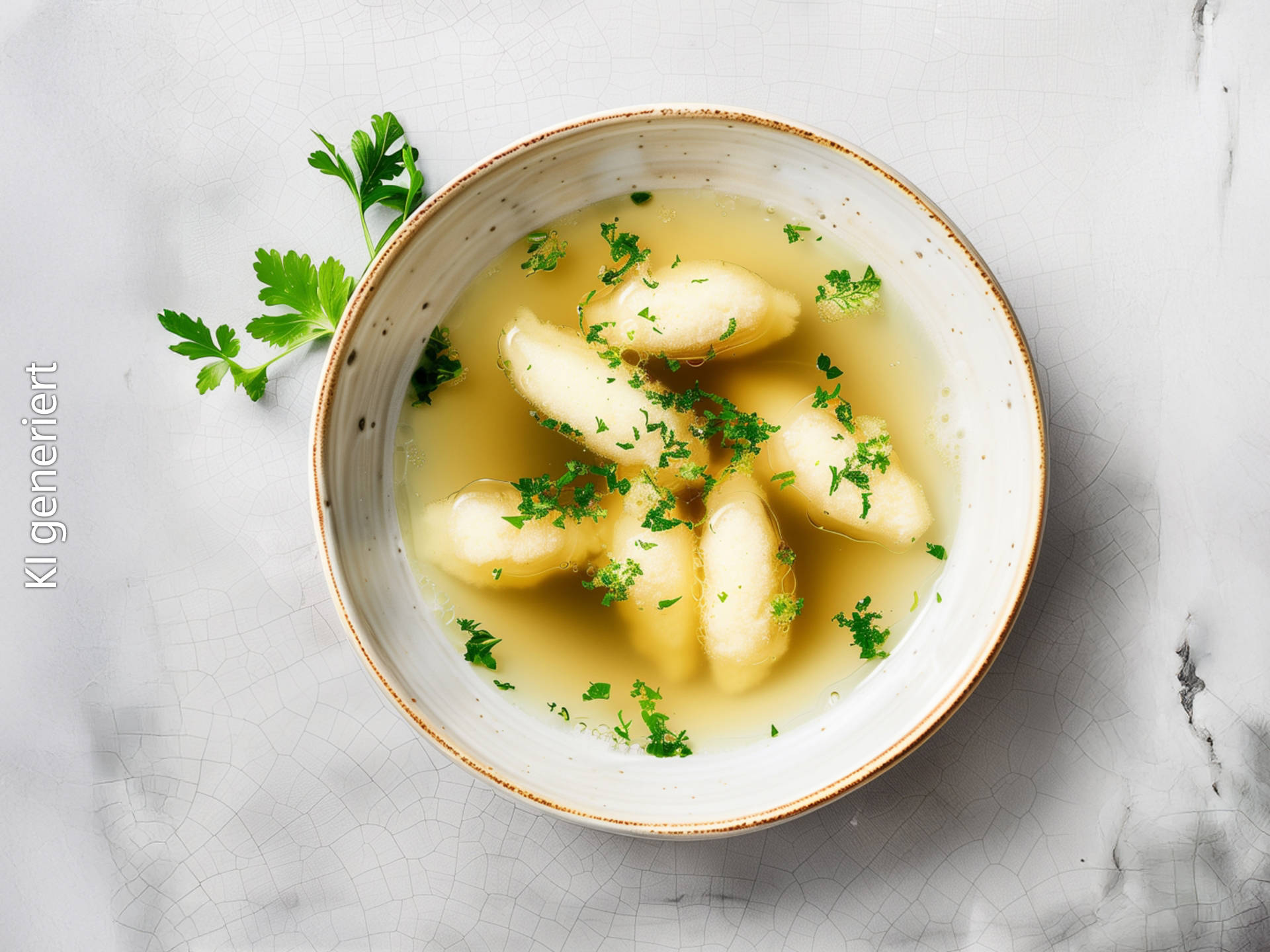 Serviervorschlag: Grießklößchen-Suppe