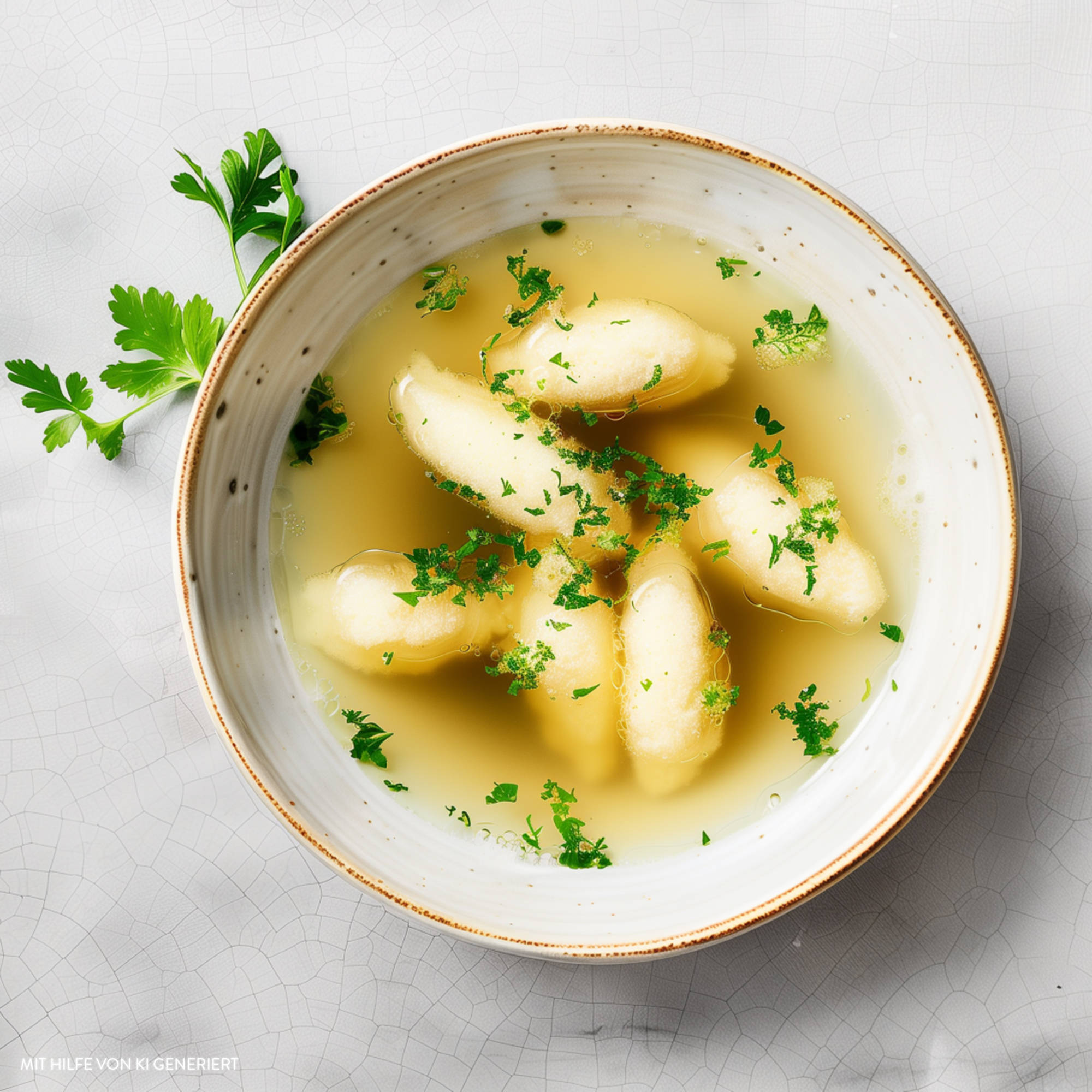 Serviervorschlag: Grießklößchen-Suppe