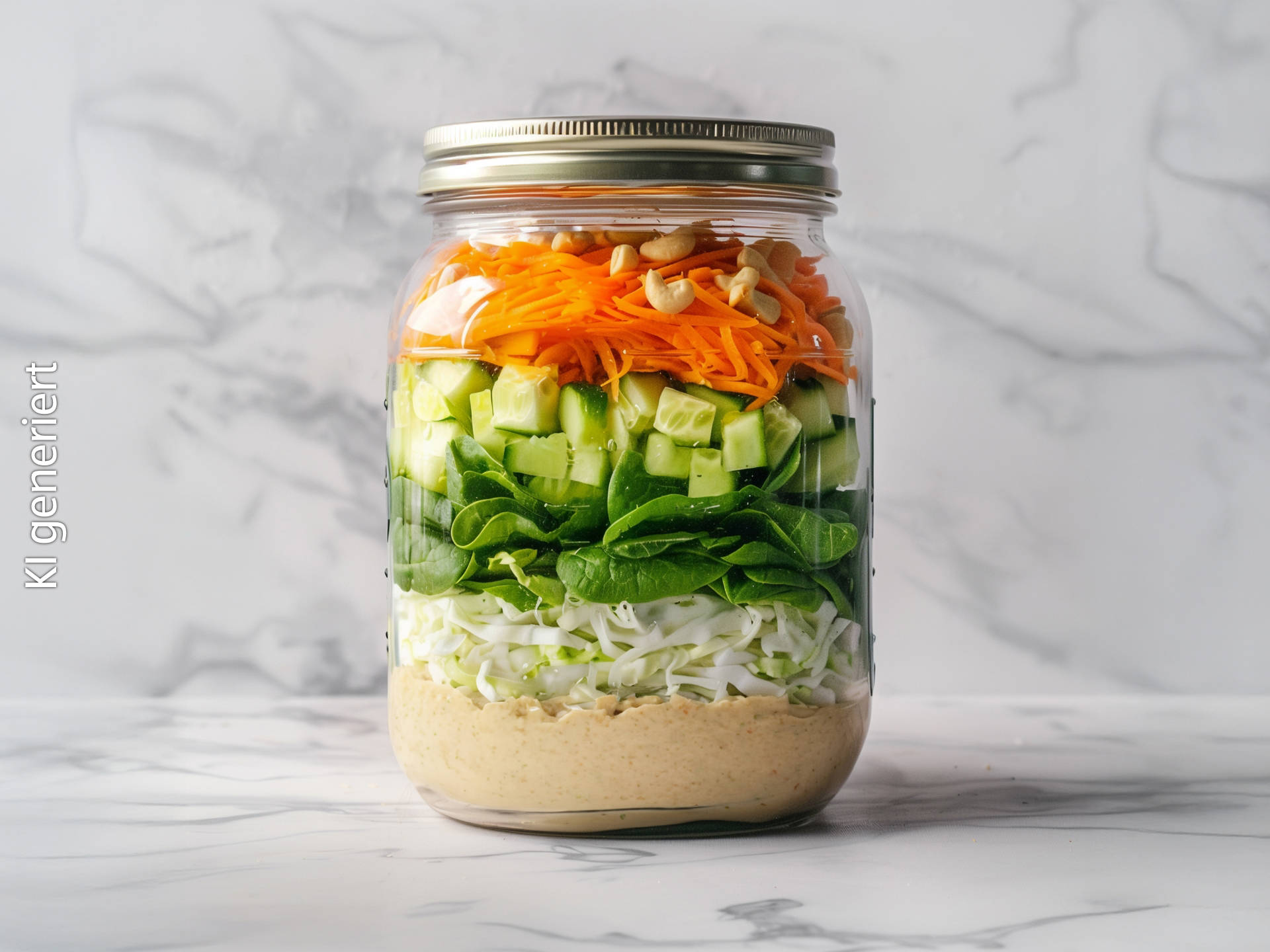 Serviervorschlag: Meal-Prep Green Goddess Salat 