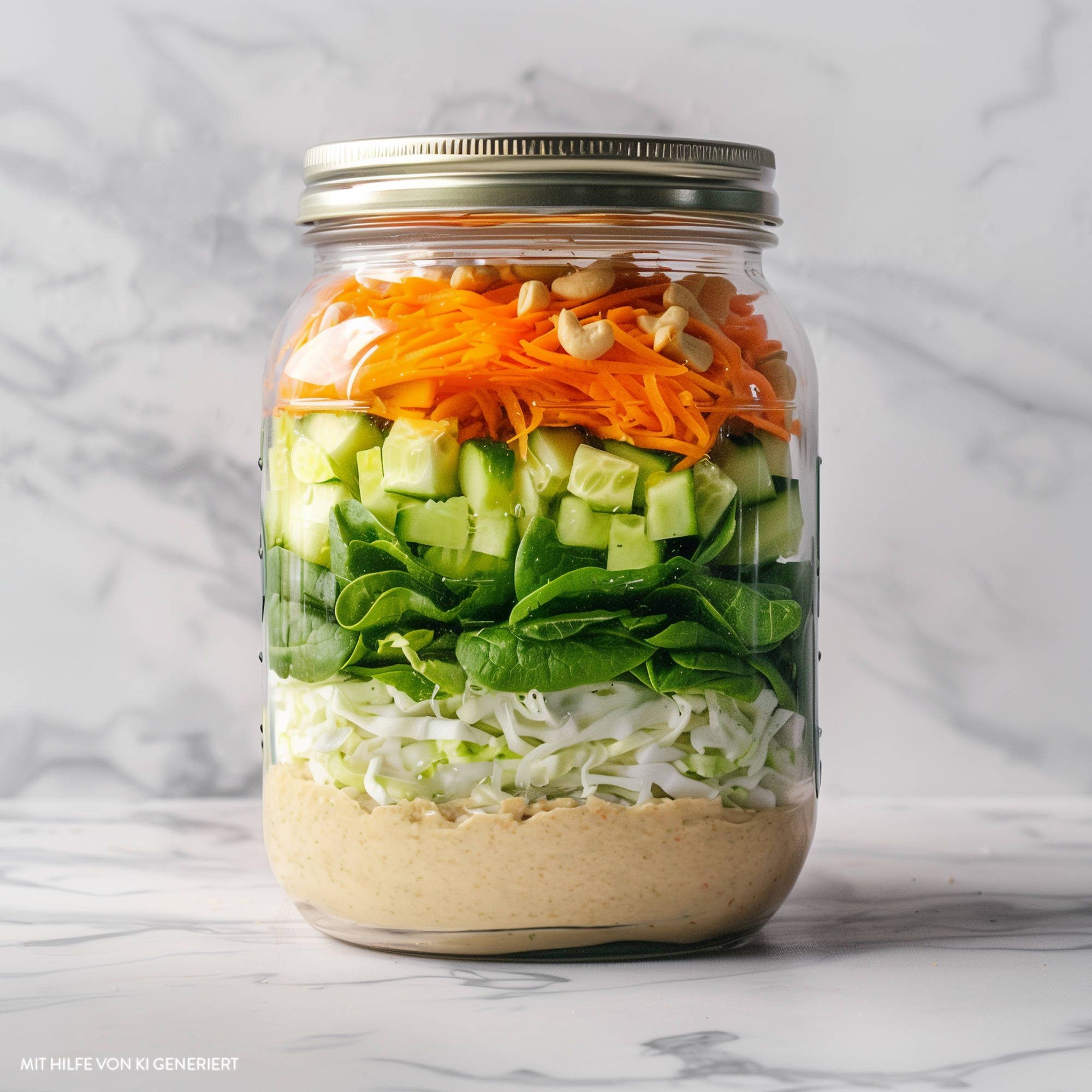 Serviervorschlag: Meal-Prep Green Goddess Salat 