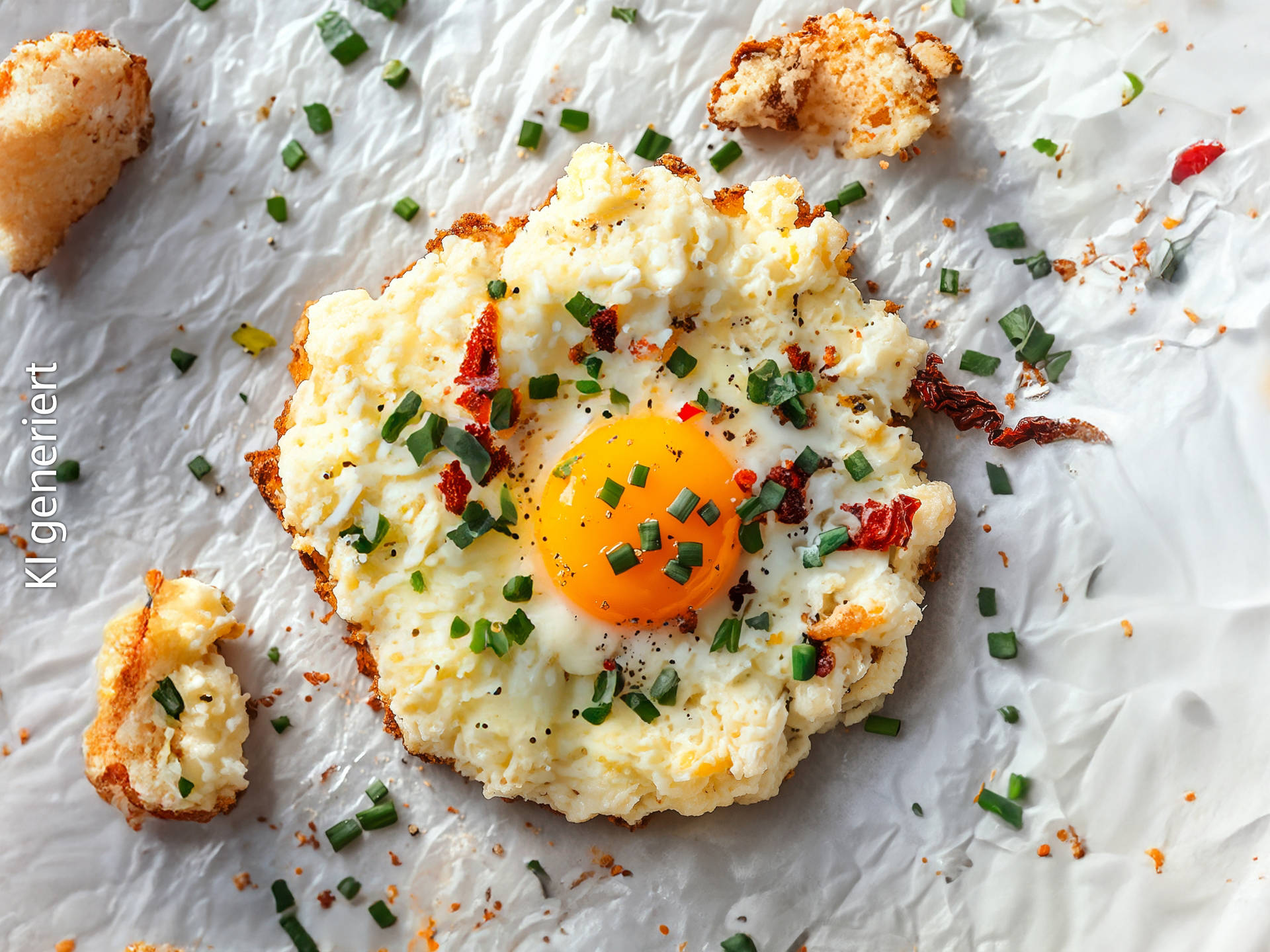 Serviervorschlag: Low-Carb-Cloud-Eggs