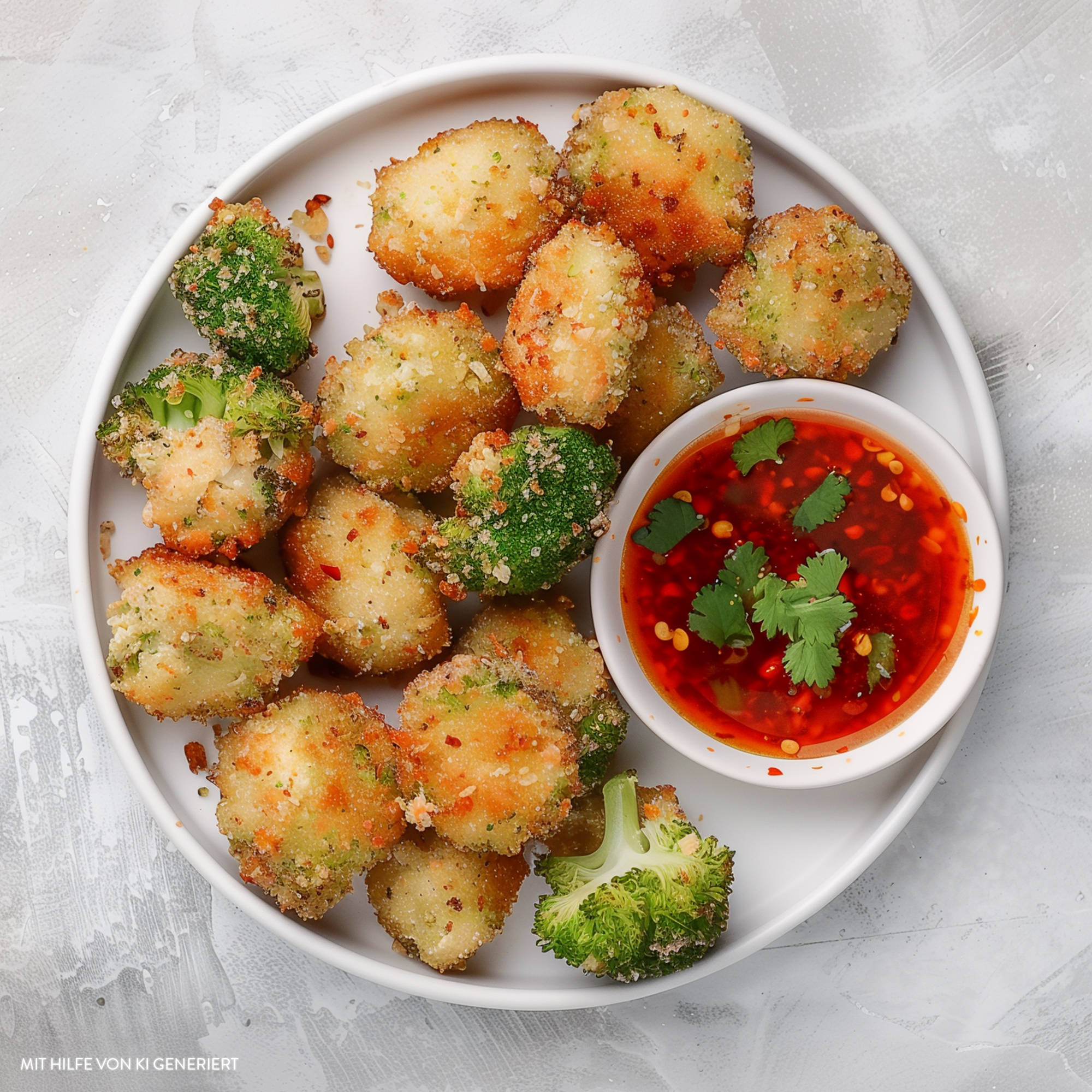 Brokkoli-Wings mit Chilisauce