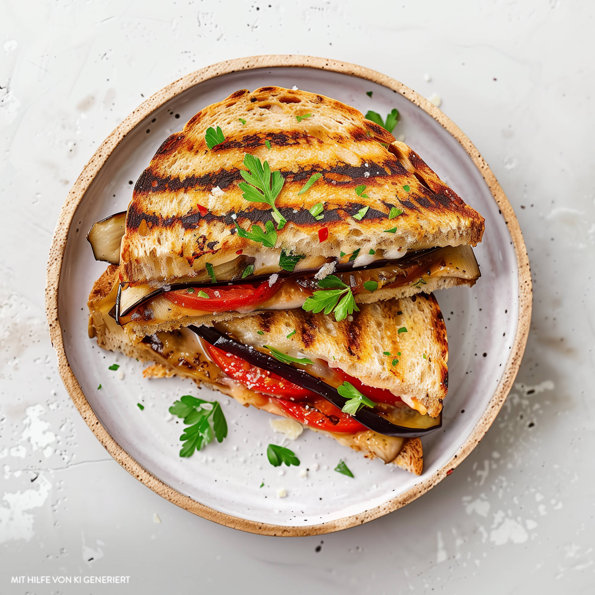 Serviervorschlag: Sandwich alla Parmigiana