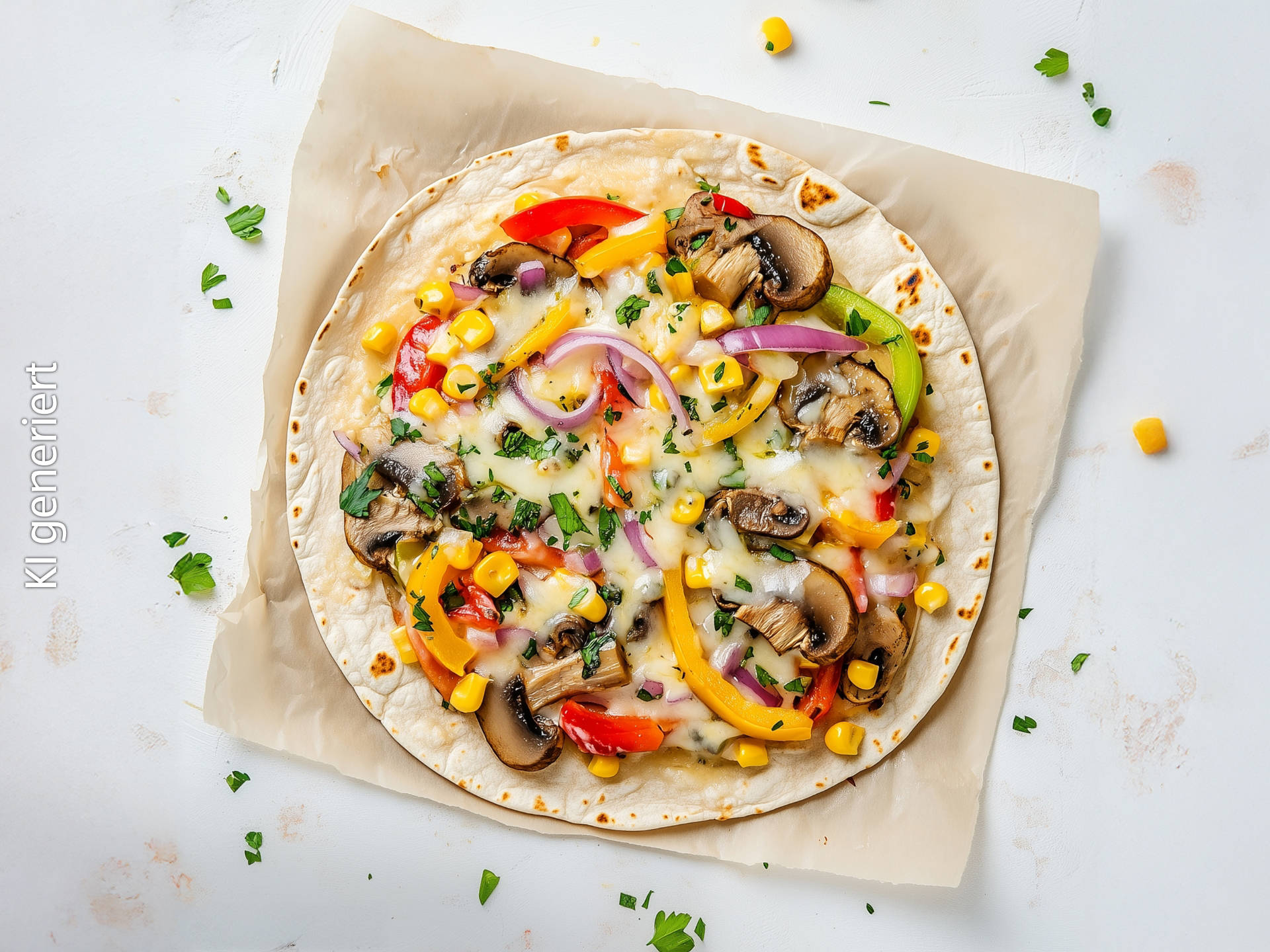 Serviervorschlag: Wrap-Pizza 