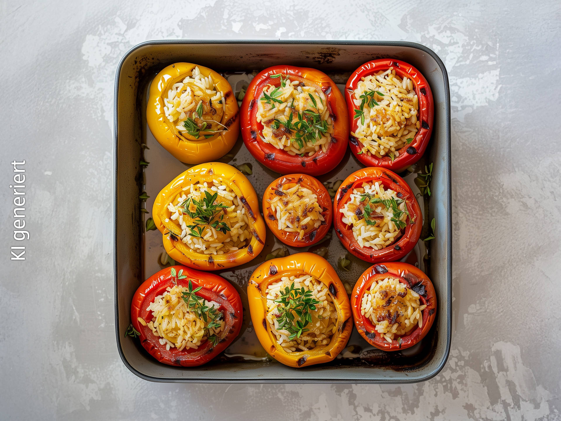 Gemista – Paprika und Tomaten gefüllt