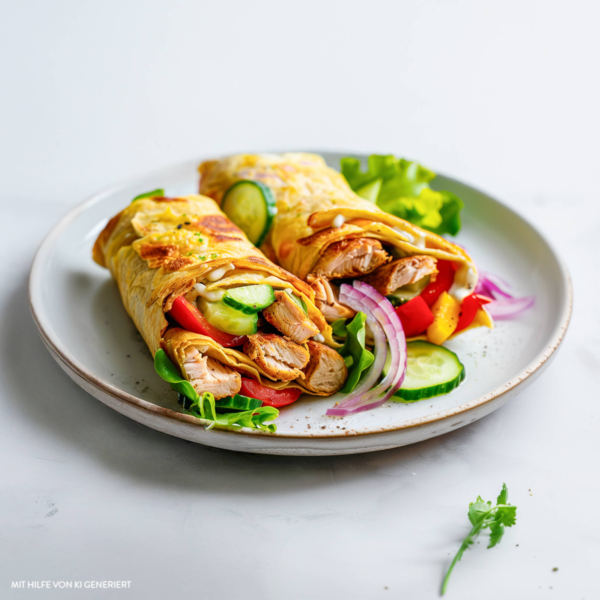 Serviervorschlag: Low-Carb Gyros-Rolle