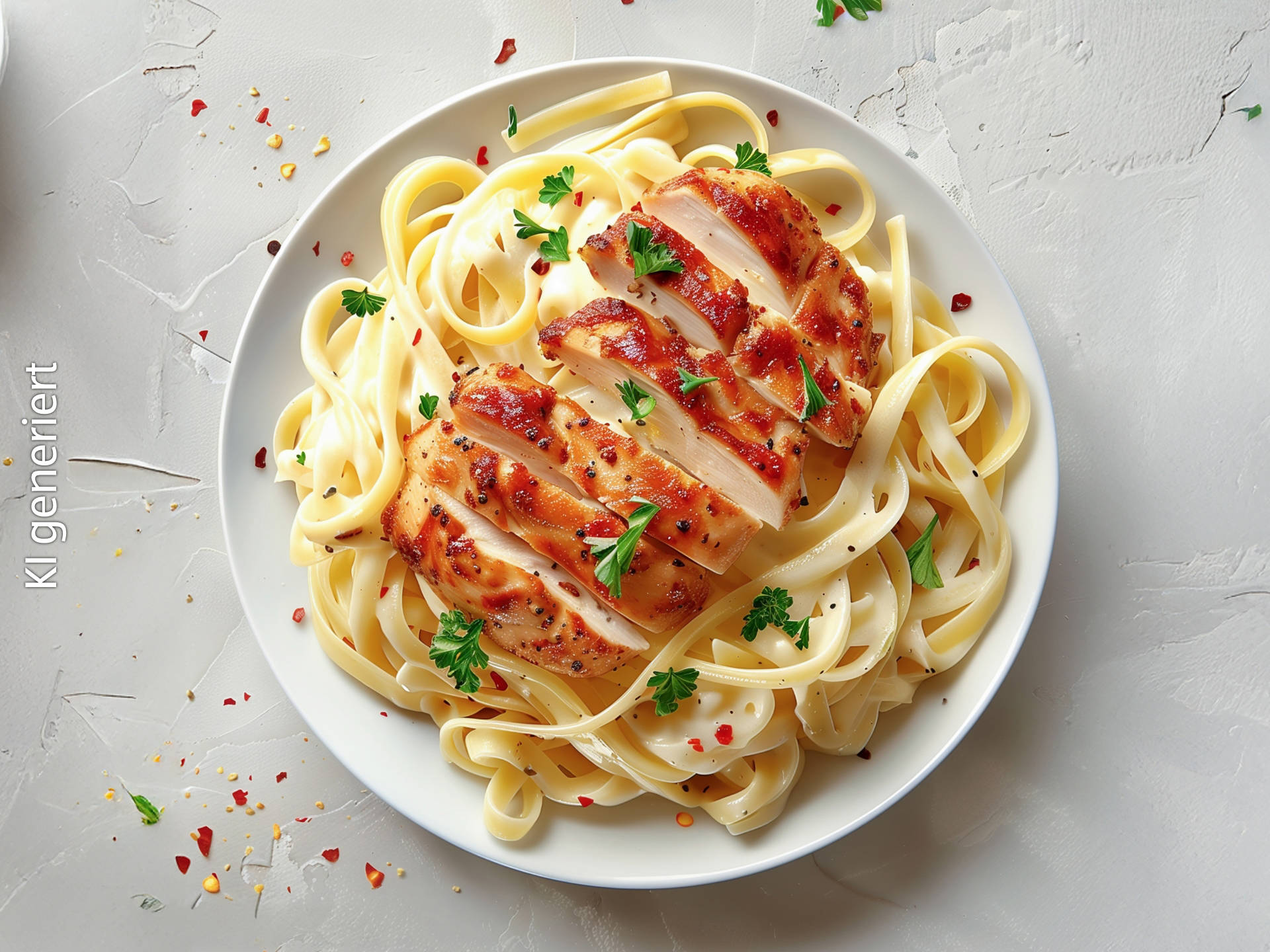 Serviervorschlag: Chicken Alfredo