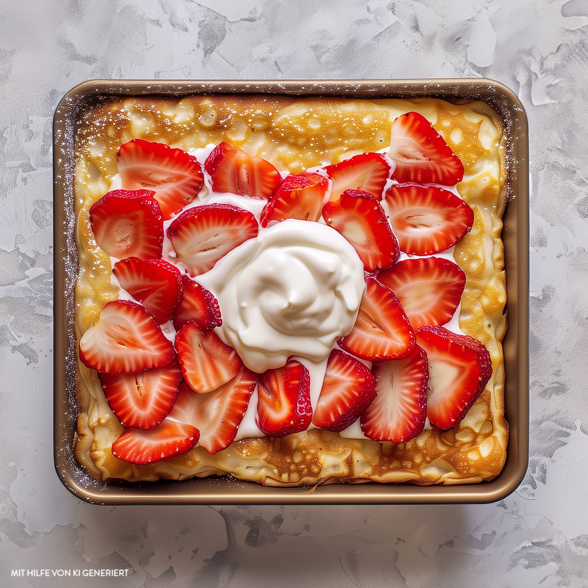 Serviervorschlag: Pfannkuchen vom Blech