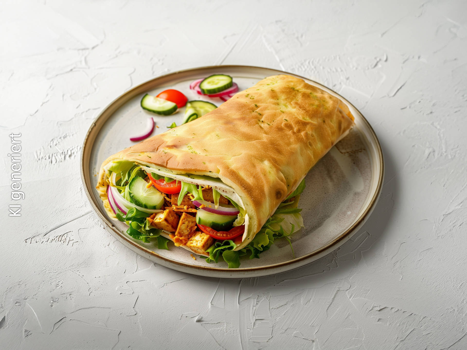 Serviervorschlag: Cottage Cheese Flatbread