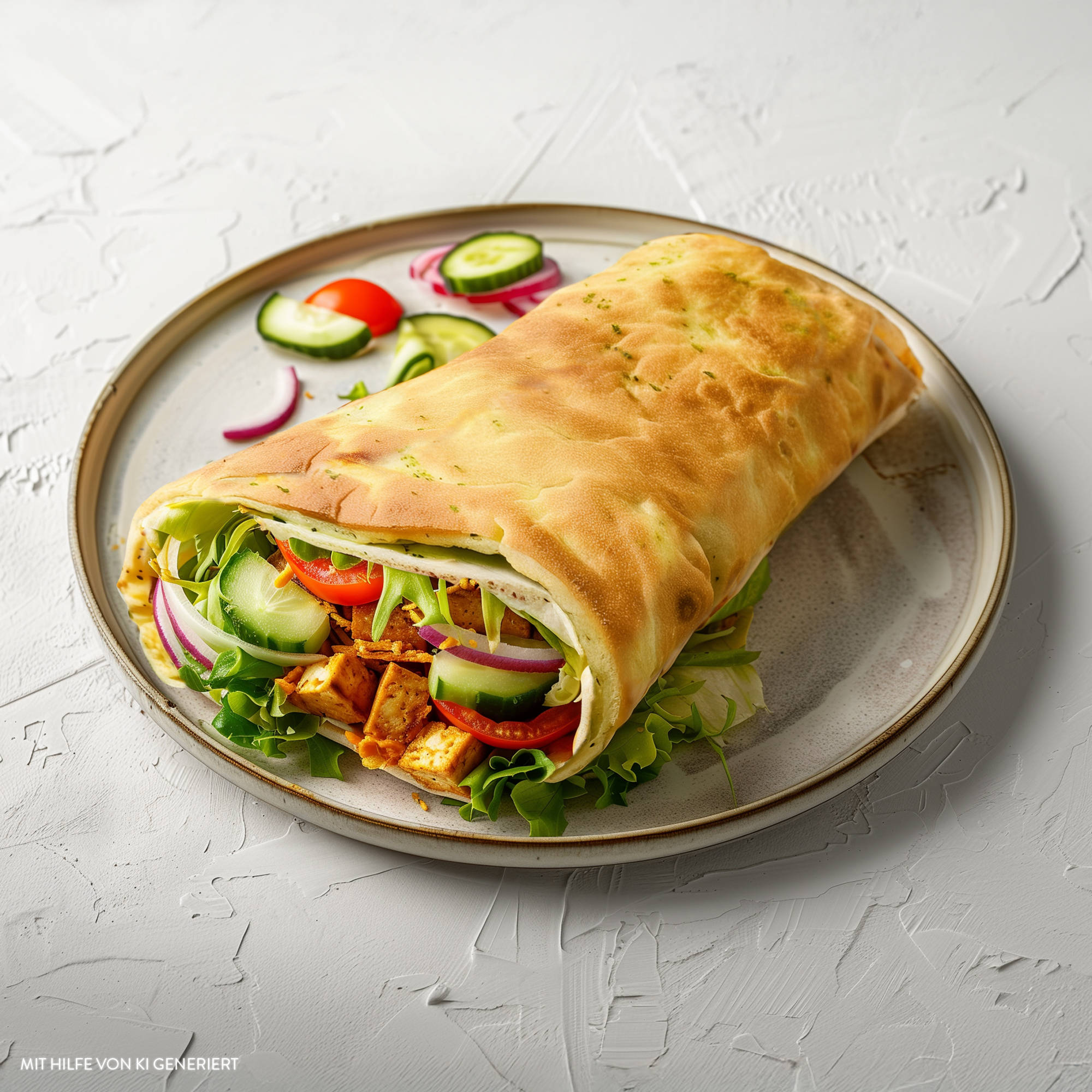 Serviervorschlag: Cottage Cheese Flatbread