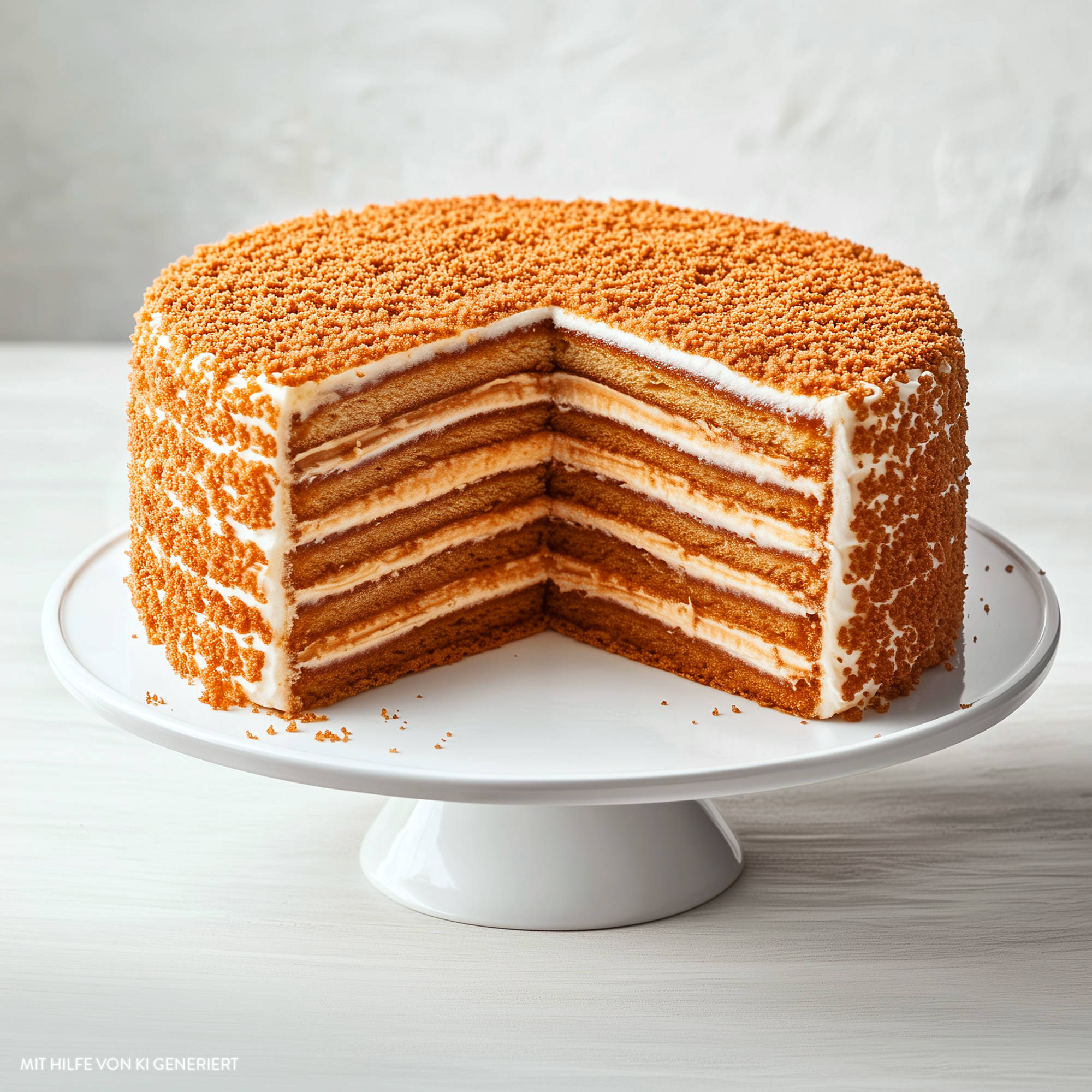Serviervorschlag: Russische Honigtorte