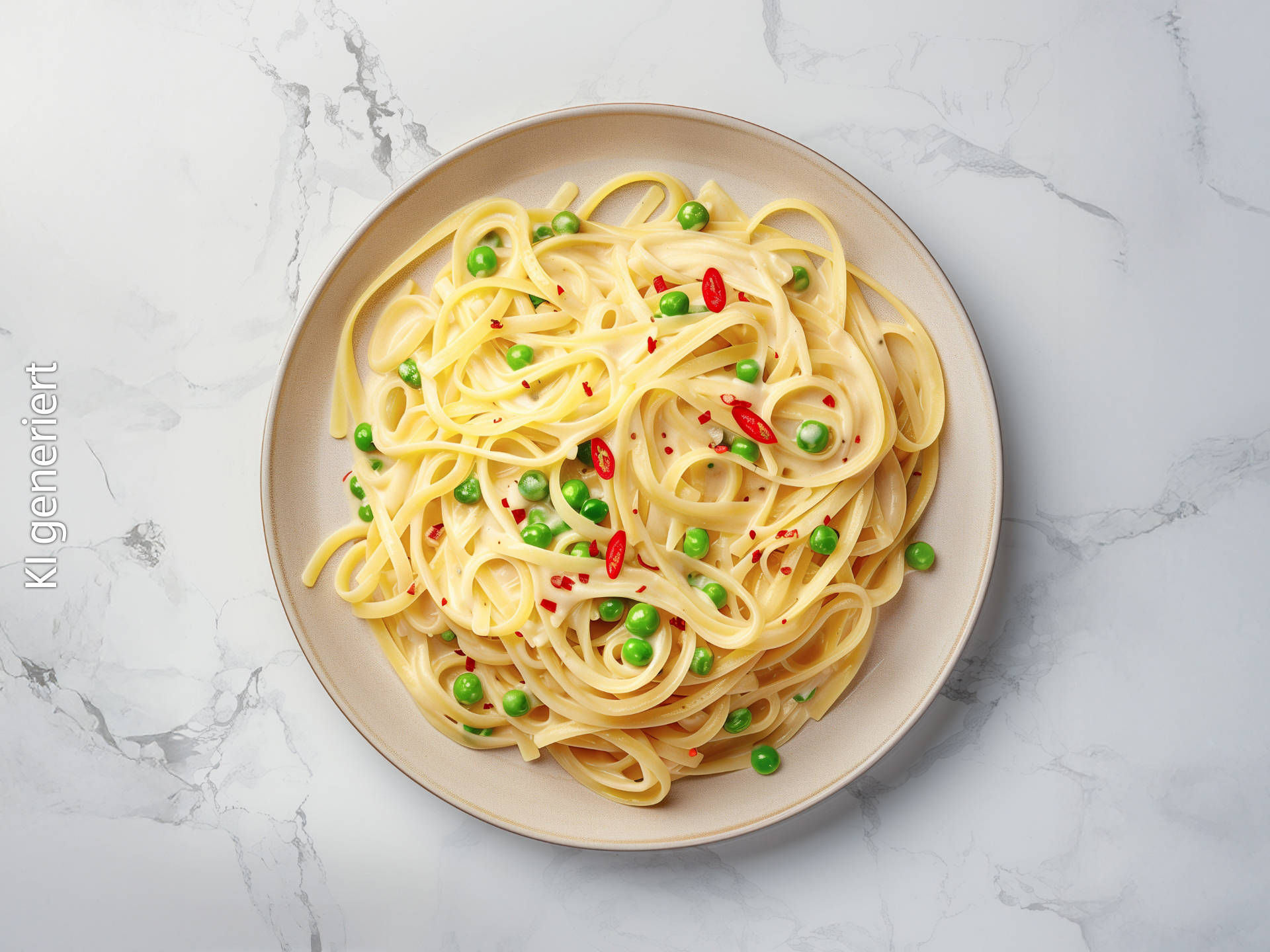 Serviervorschlag: Cottage Cheese Alfredo Linguine