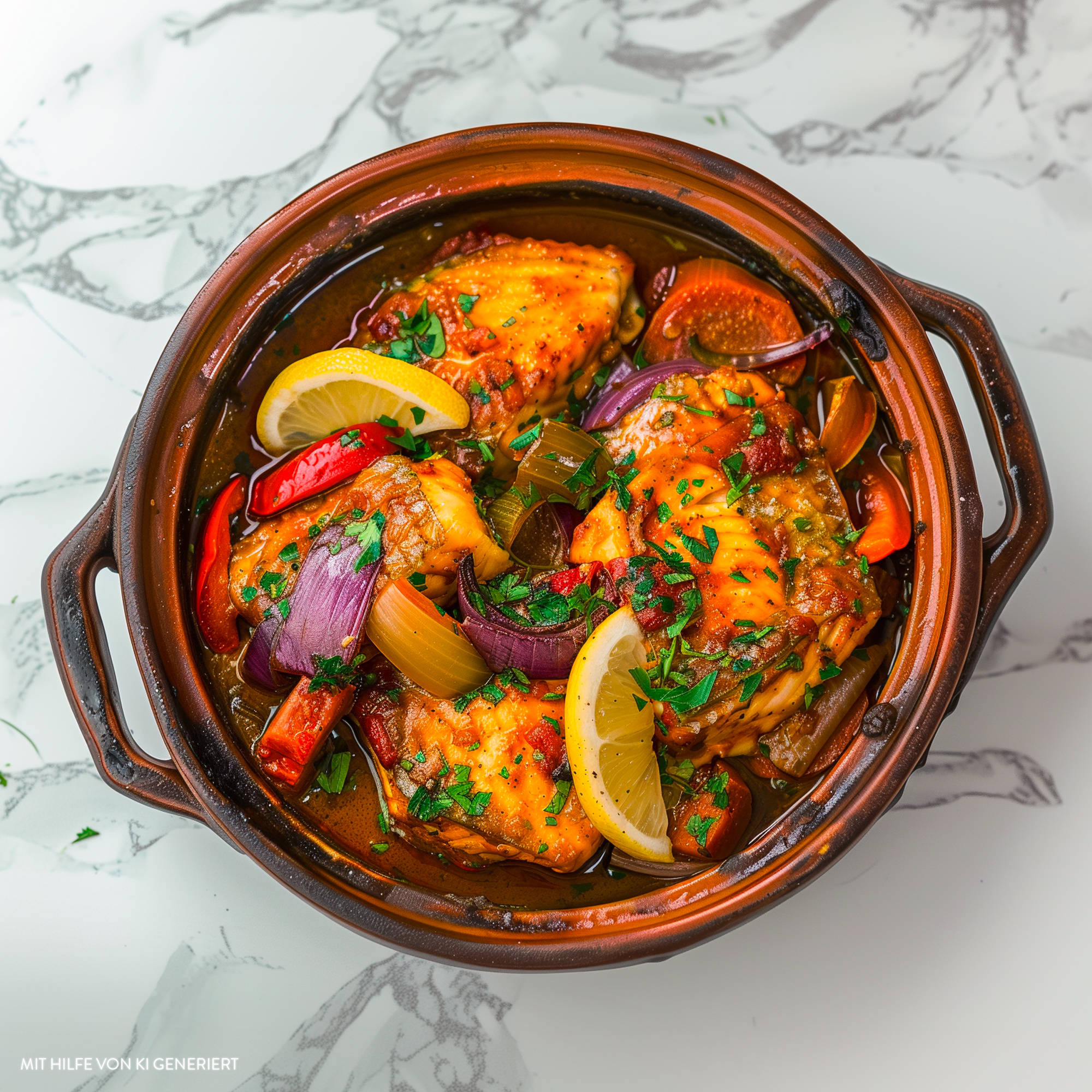 Orientalische Fisch-Tajine