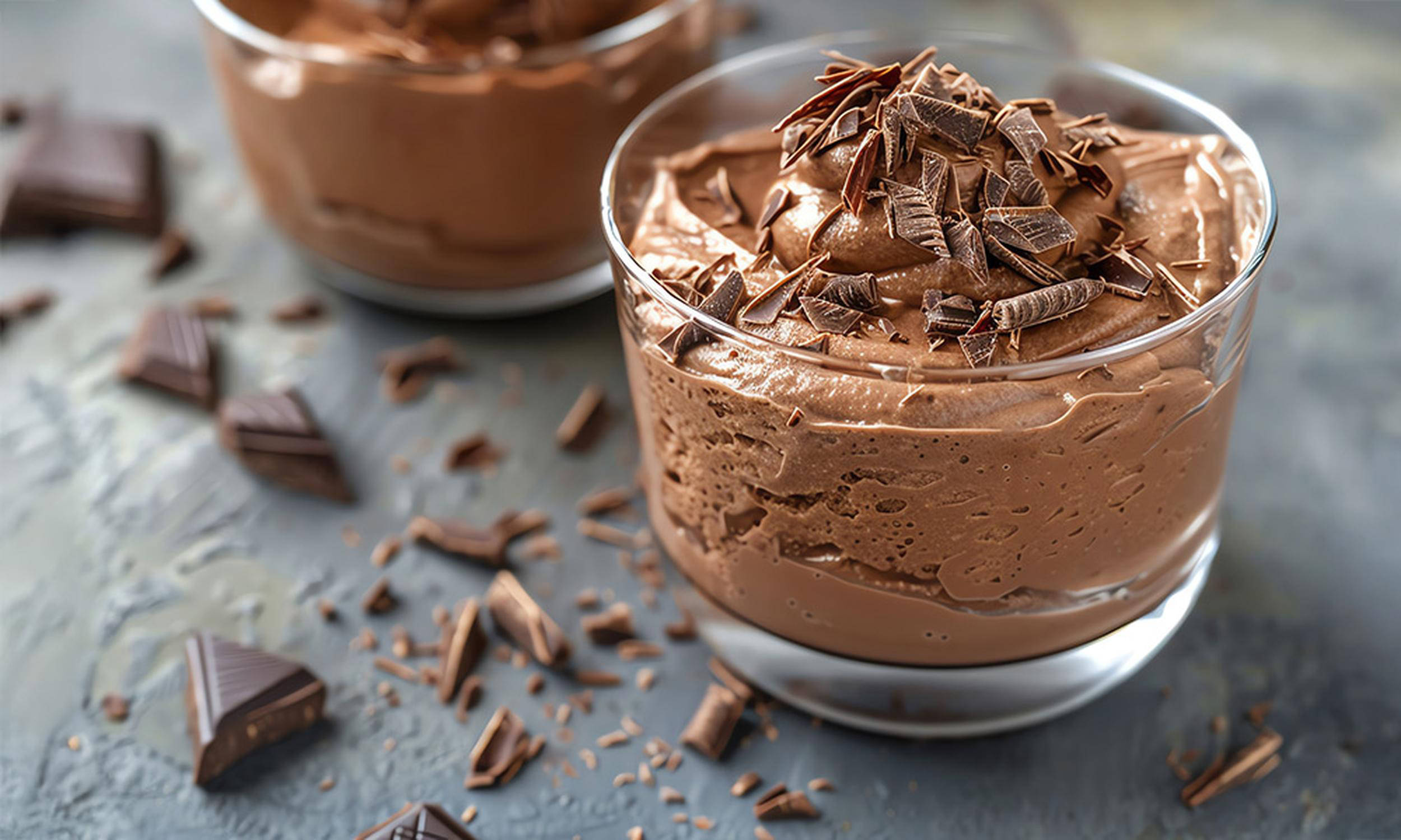 Mousse al cioccolato con uova di Pasqua