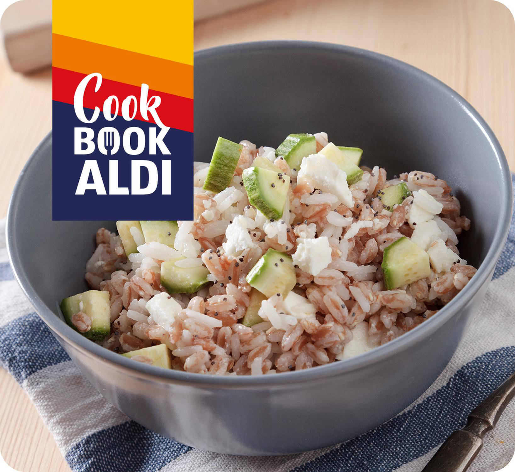 Insalata di farro con zucchine e feta