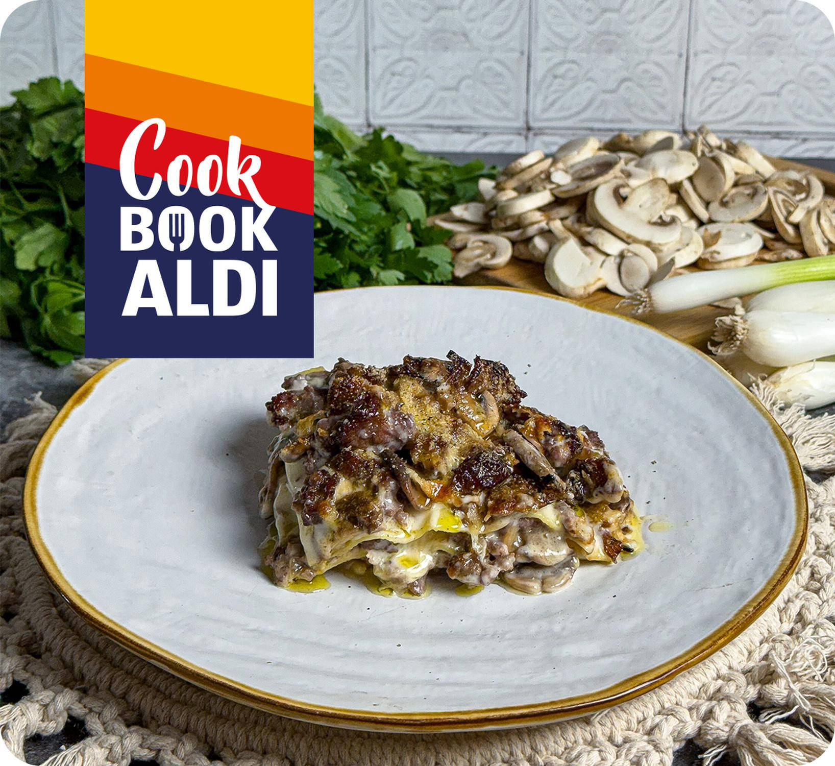 Lasagne funghi e salsiccia