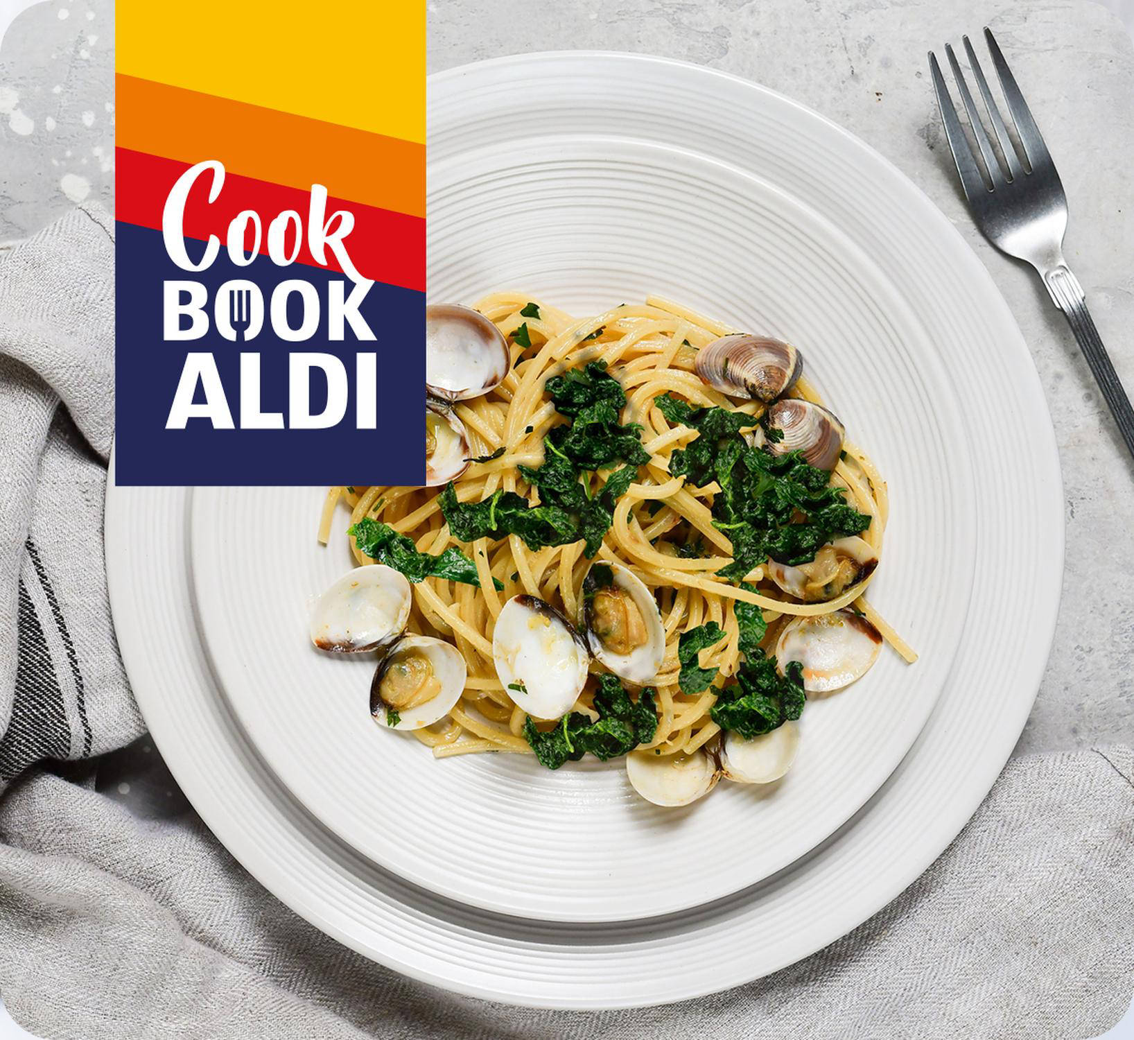 Linguine con cime di rapa e vongole