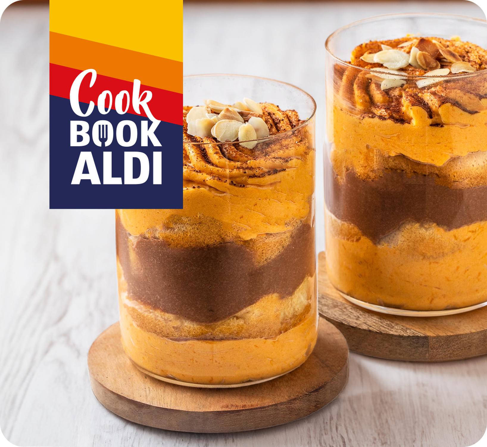 Tiramisù alle mandorle e zucca