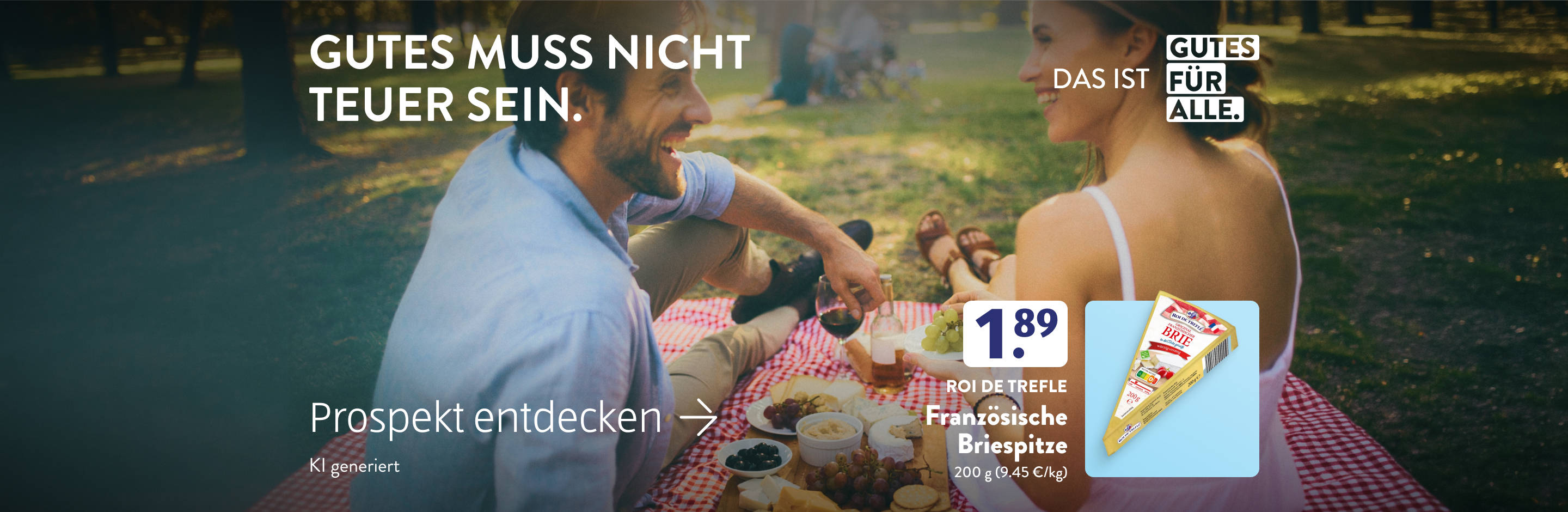 Picknick mit französischem Brie.