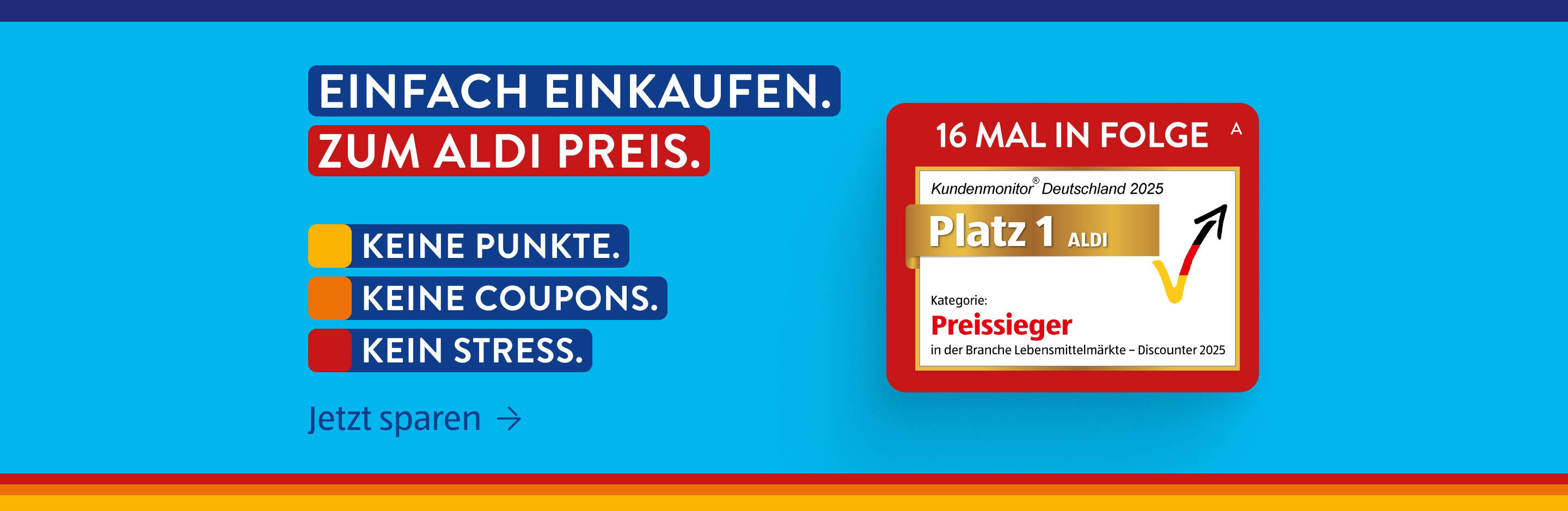 ALDI Deutschland Preisführer-Werbebanner.
