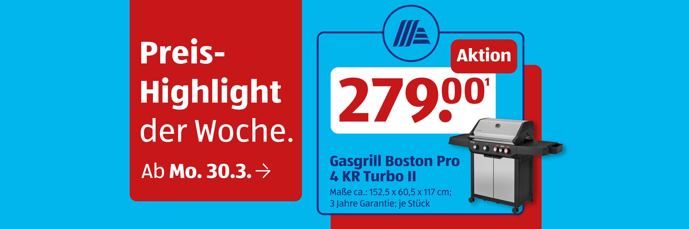 Preis-Highlight mit Gasgrill.