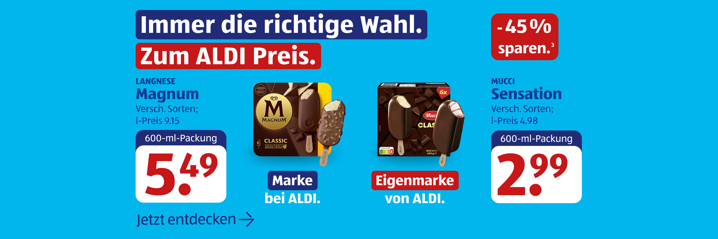 Eis am Stiel im Preisvergleich bei ALDI SÜD.