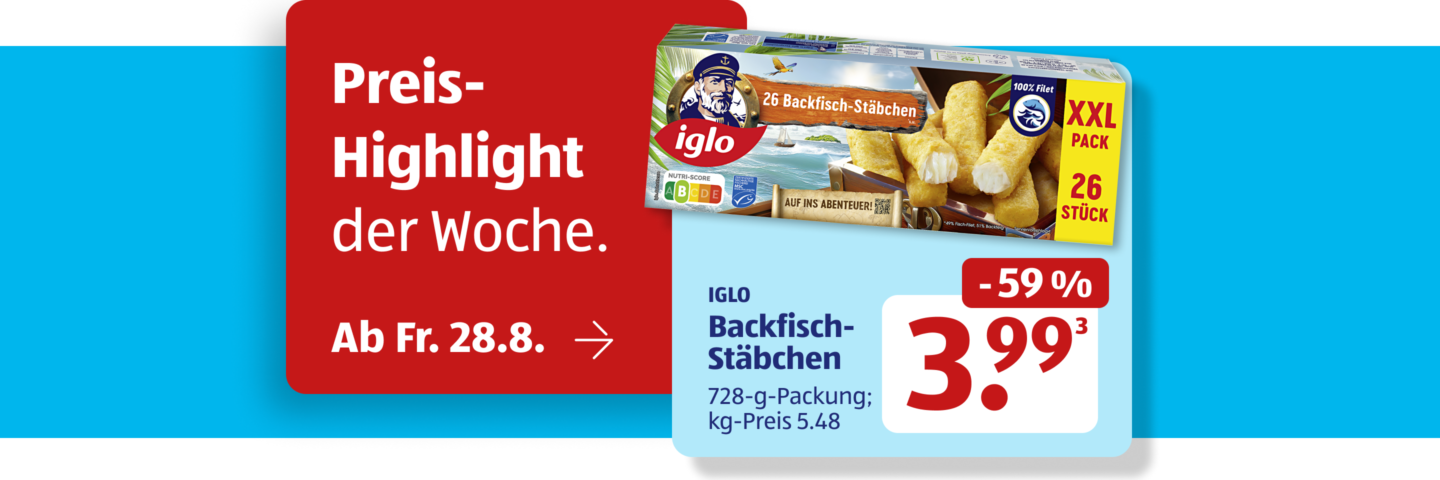 Iglo Backfisch-Stäbchen XXL.