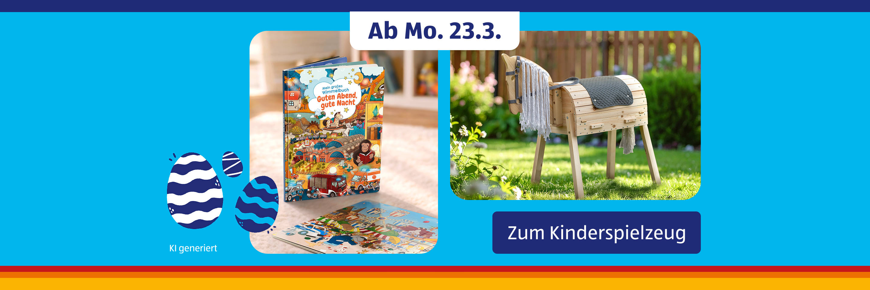 Spielzeugaktion für Kinder.