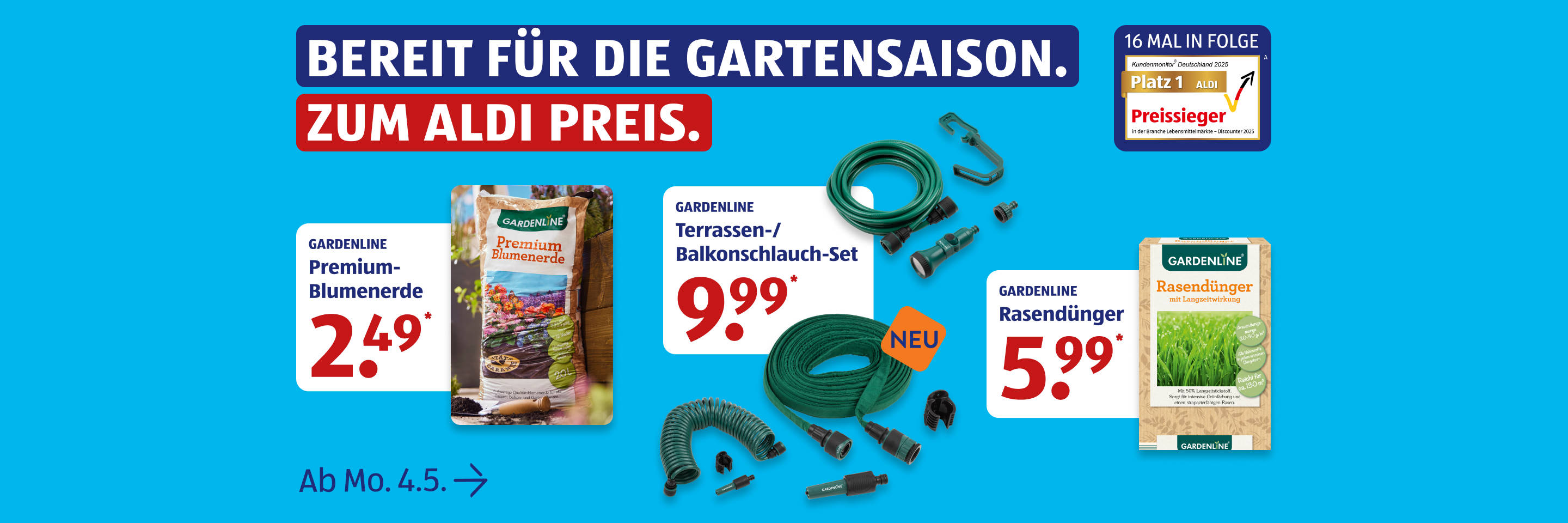 Gartenprodukte zum ALDI-Preis..