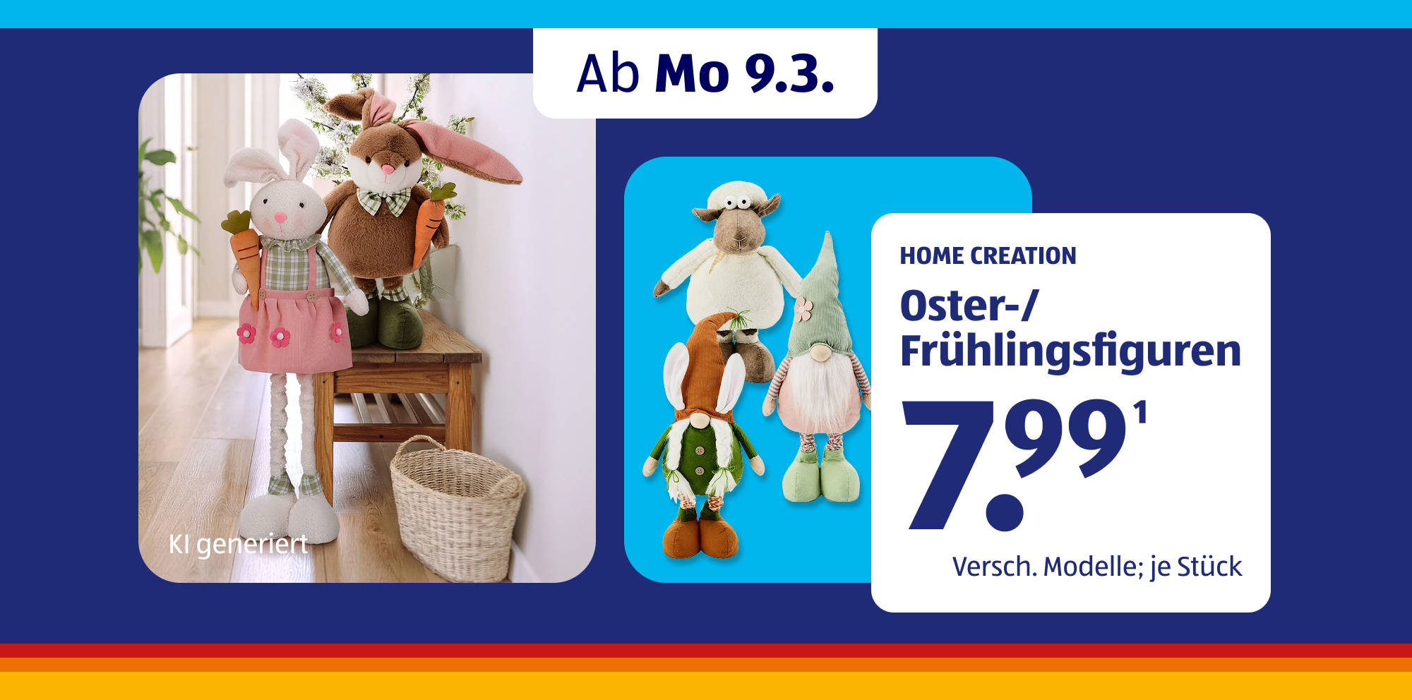 HOME CREATION Oster‑ und Frühlingsfiguren‑Sortiment.