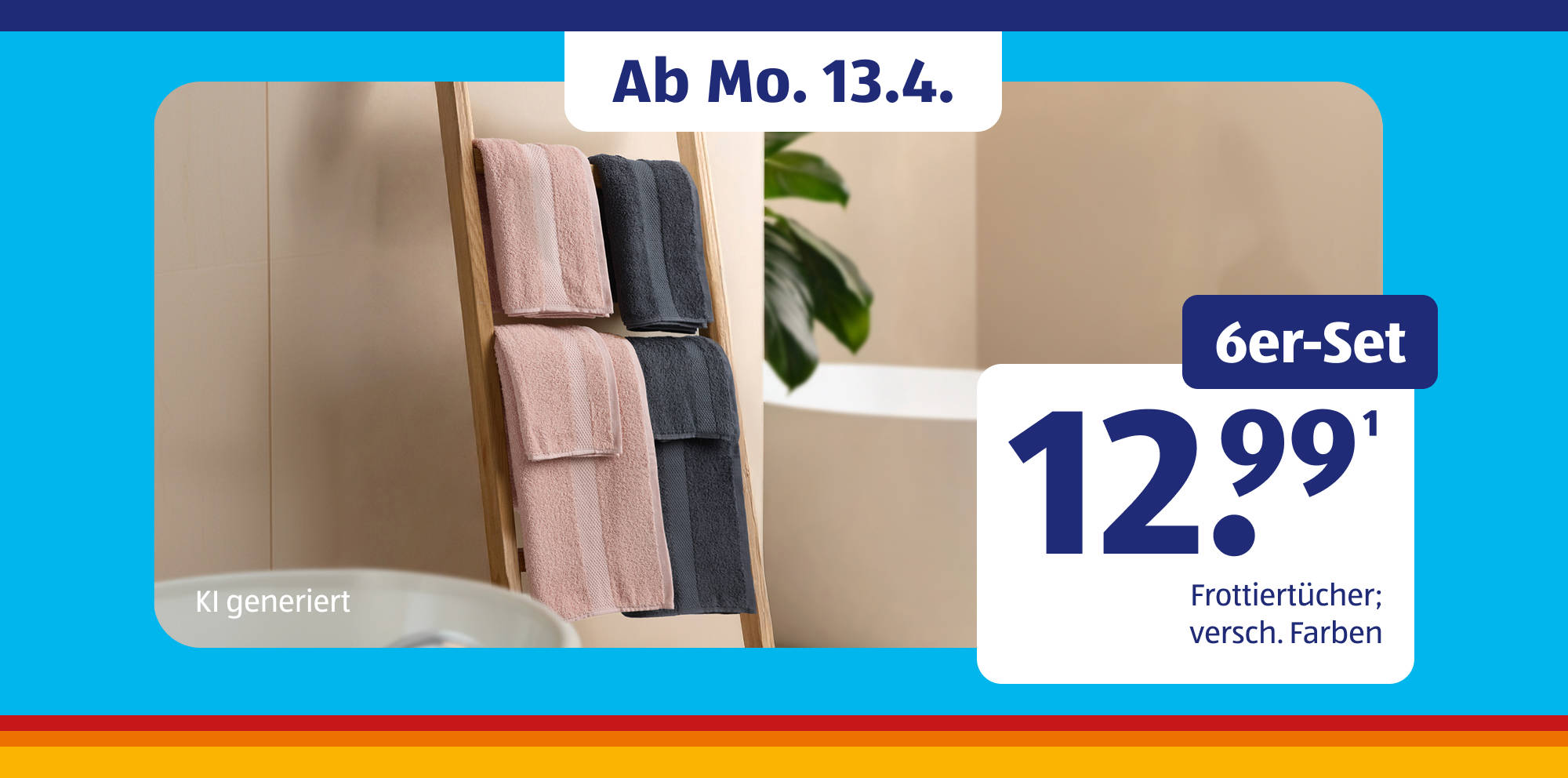 Handtuch‑Set in verschiedenen Farben.
