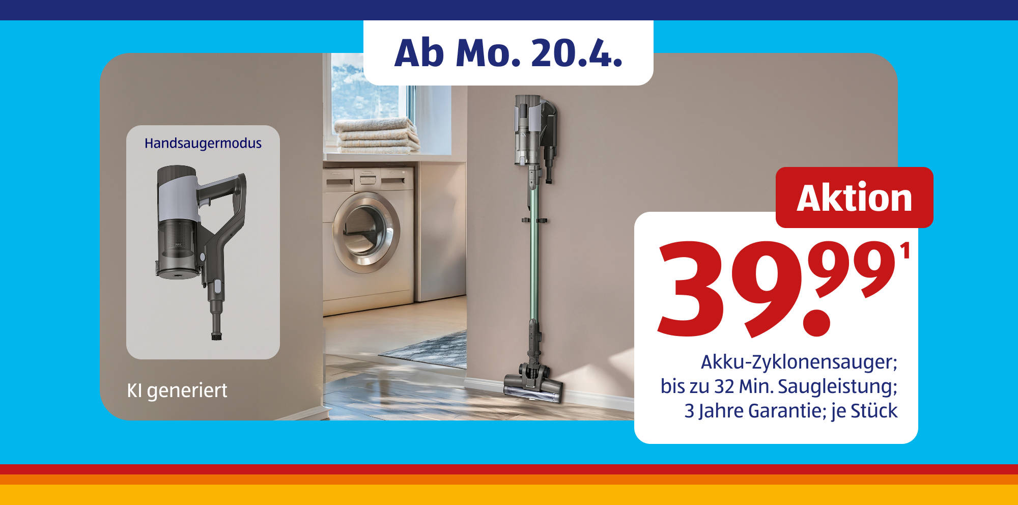 Kabelloser Zyklon-Staubsauger – Sonderangebot.