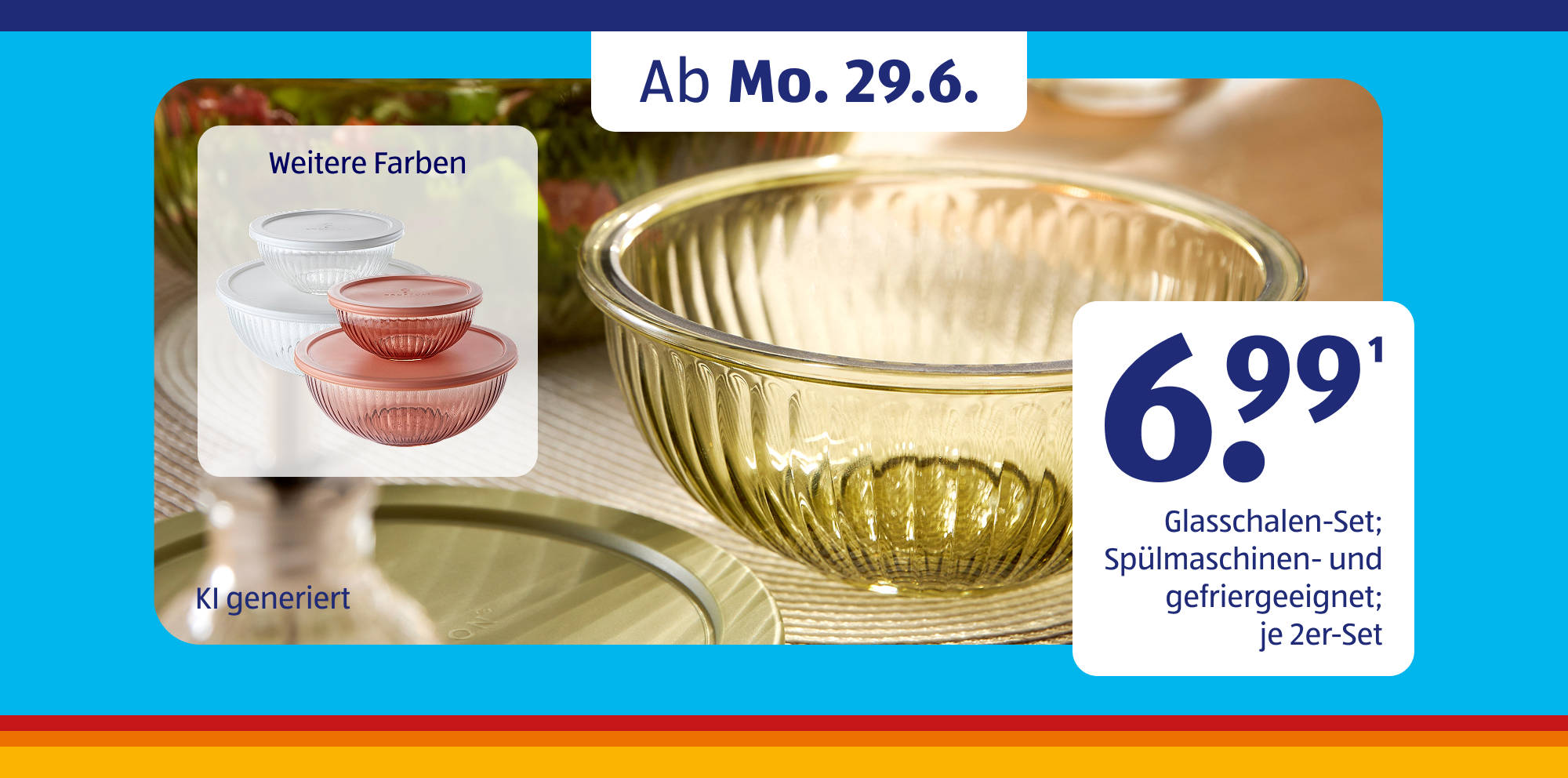 Glas-Schüssel-Set Angebot ab Montag, 29.6.